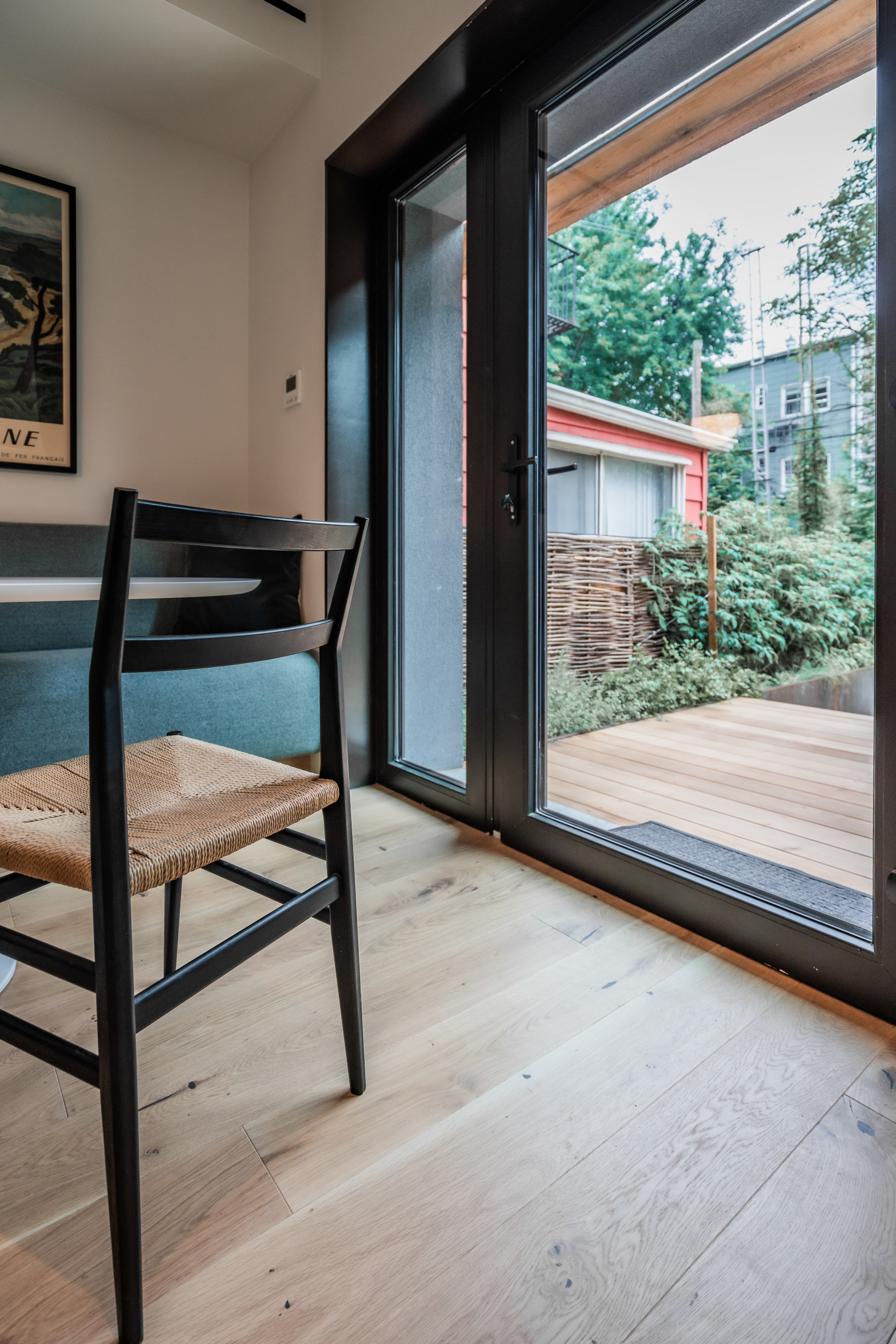 Java Haus interior design featuring European oak hardwood floors by PID Floors