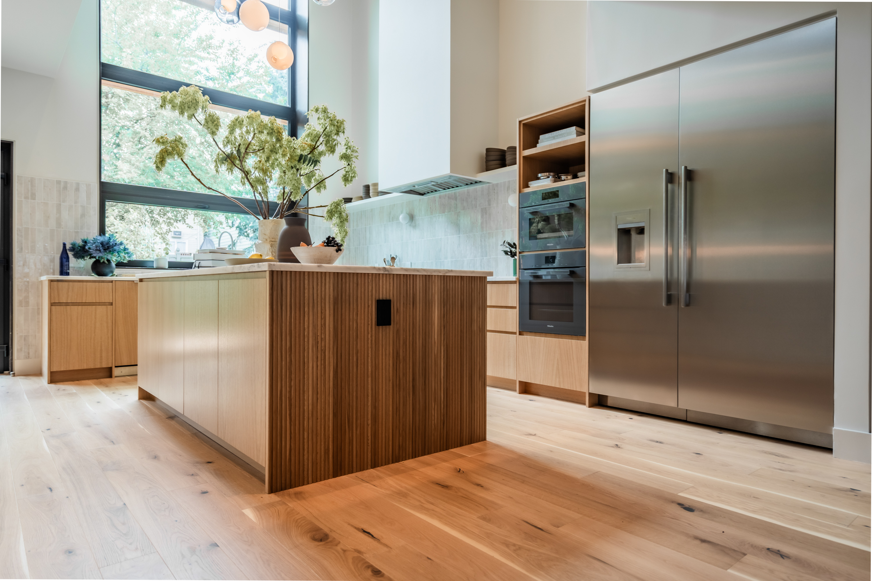 Java Haus kitchen area featuring PID Floors premium hardwood flooring