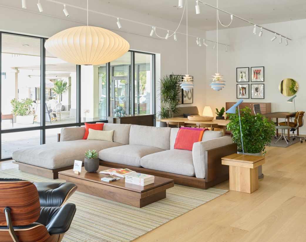 Premium hardwood flooring installation by PID Floors at MillerKnoll Fort Lauderdale showcasing wide plank oak in modern workspace