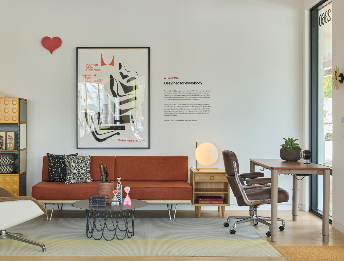 PID Floors sustainable hardwood flooring complementing MillerKnoll contemporary office furniture in South Florida commercial project