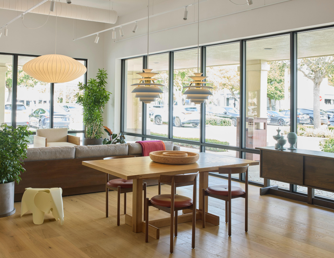 MillerKnoll furniture collection paired with PID Floors luxury hardwood flooring in Fort Lauderdale design center