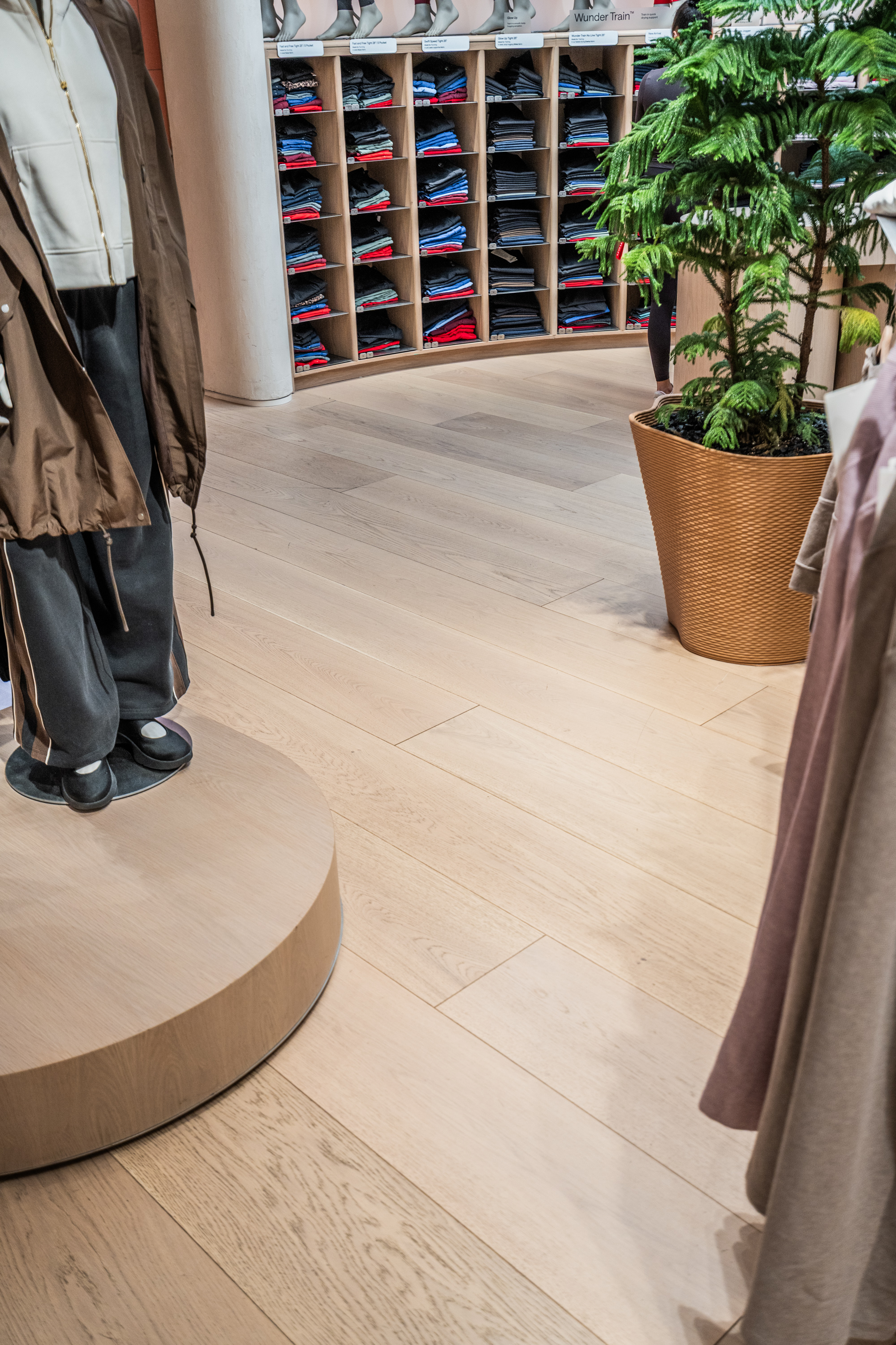 PID Floors high-traffic commercial hardwood floors in lululemon SoHo retail environment