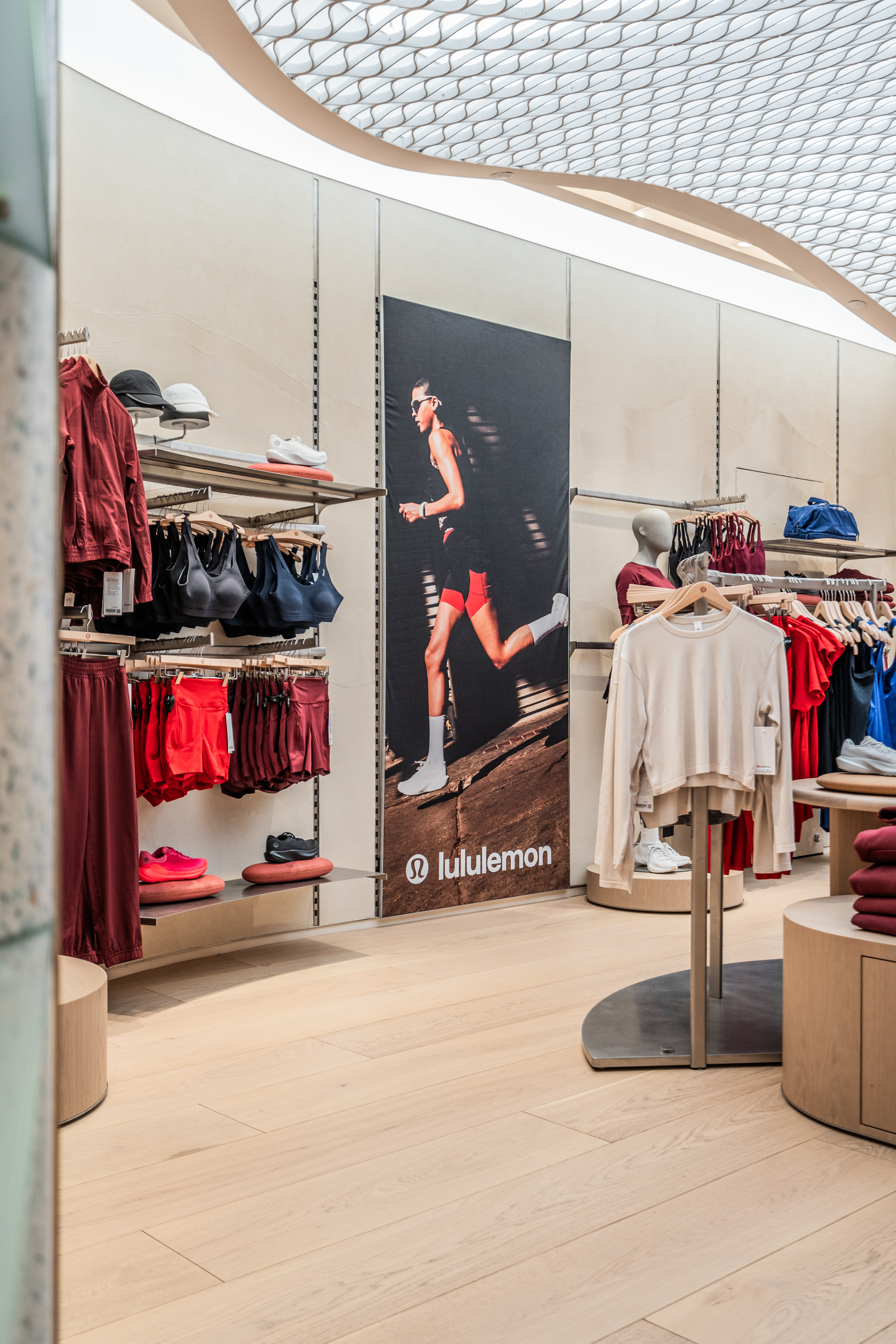 PID Floors commercial hardwood flooring creating cohesive design at lululemon SoHo New York