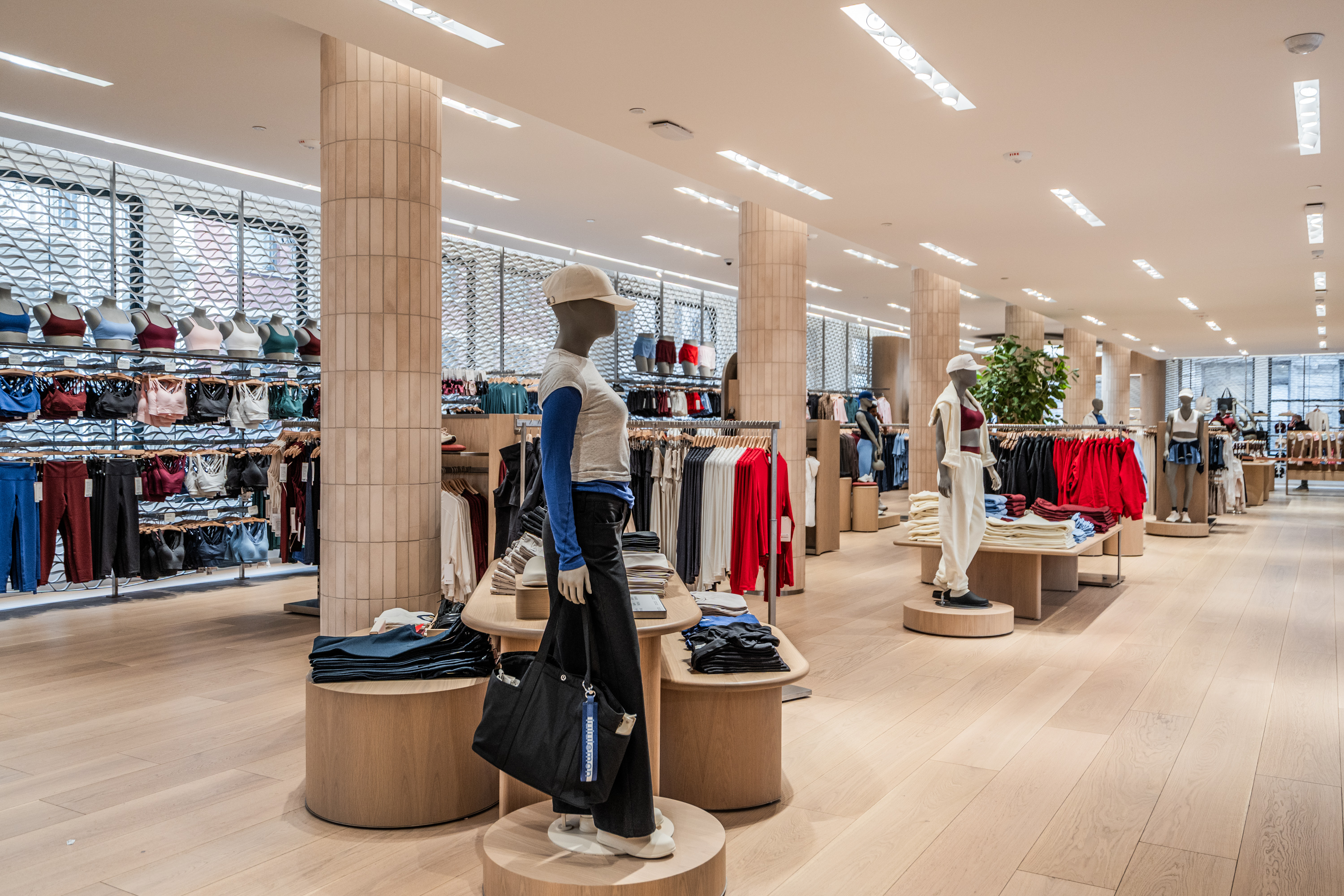 Premium hardwood floors by PID Floors withstanding high foot traffic at lululemon SoHo