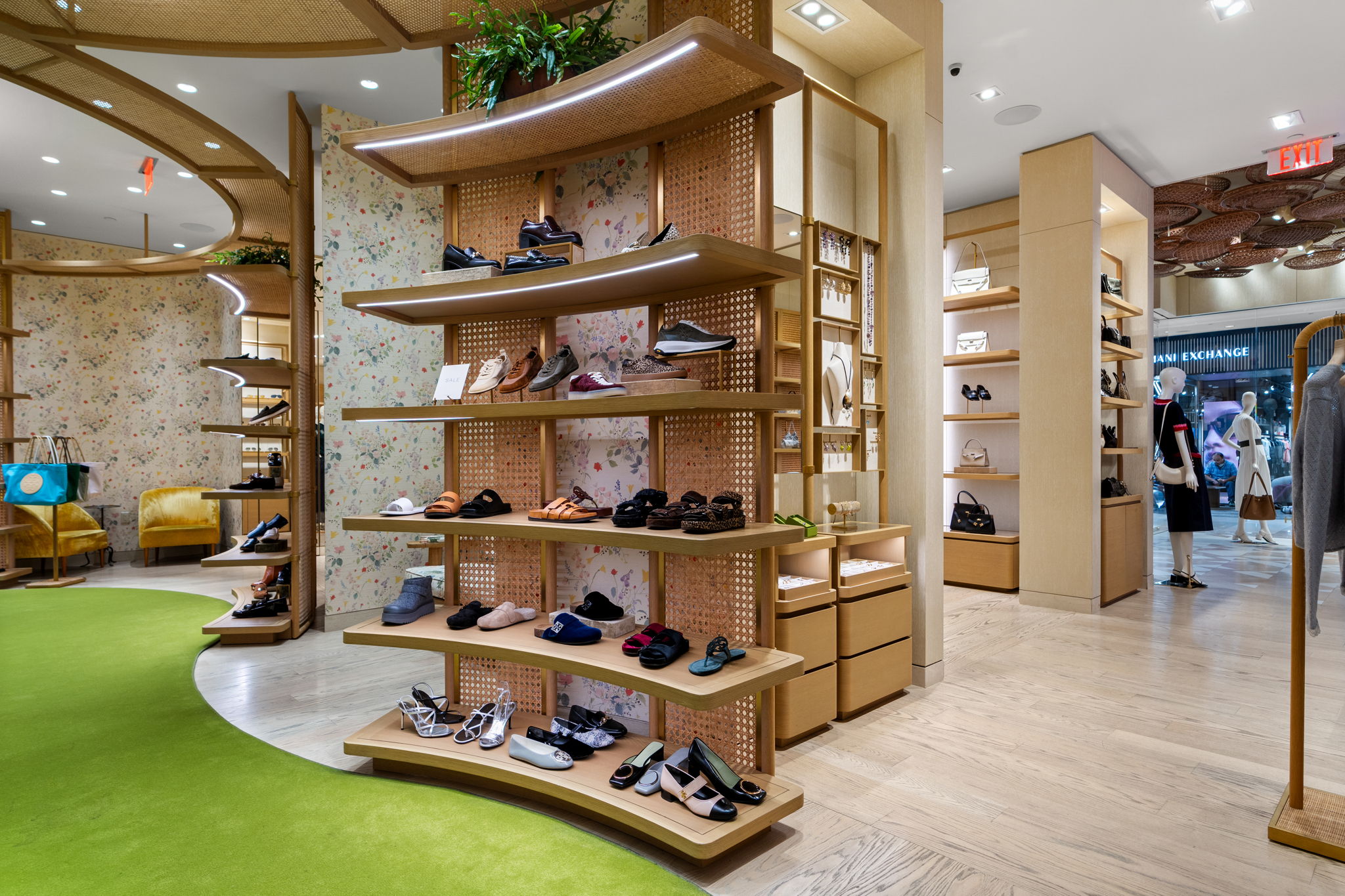 PID Floors craftsmanship on display in Tory Burch's Aventura, FL luxury store
