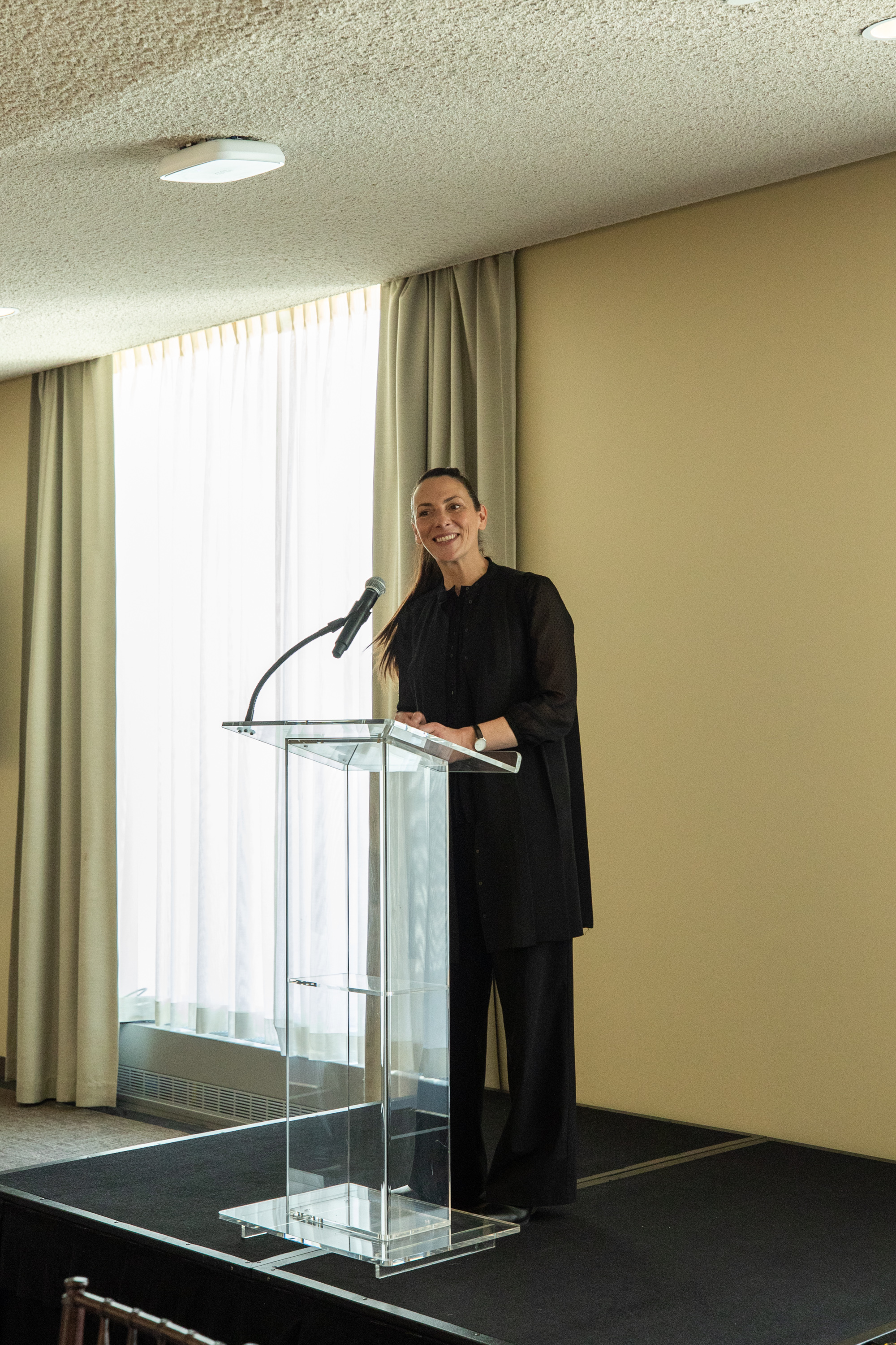 Speakers presenting at UN event