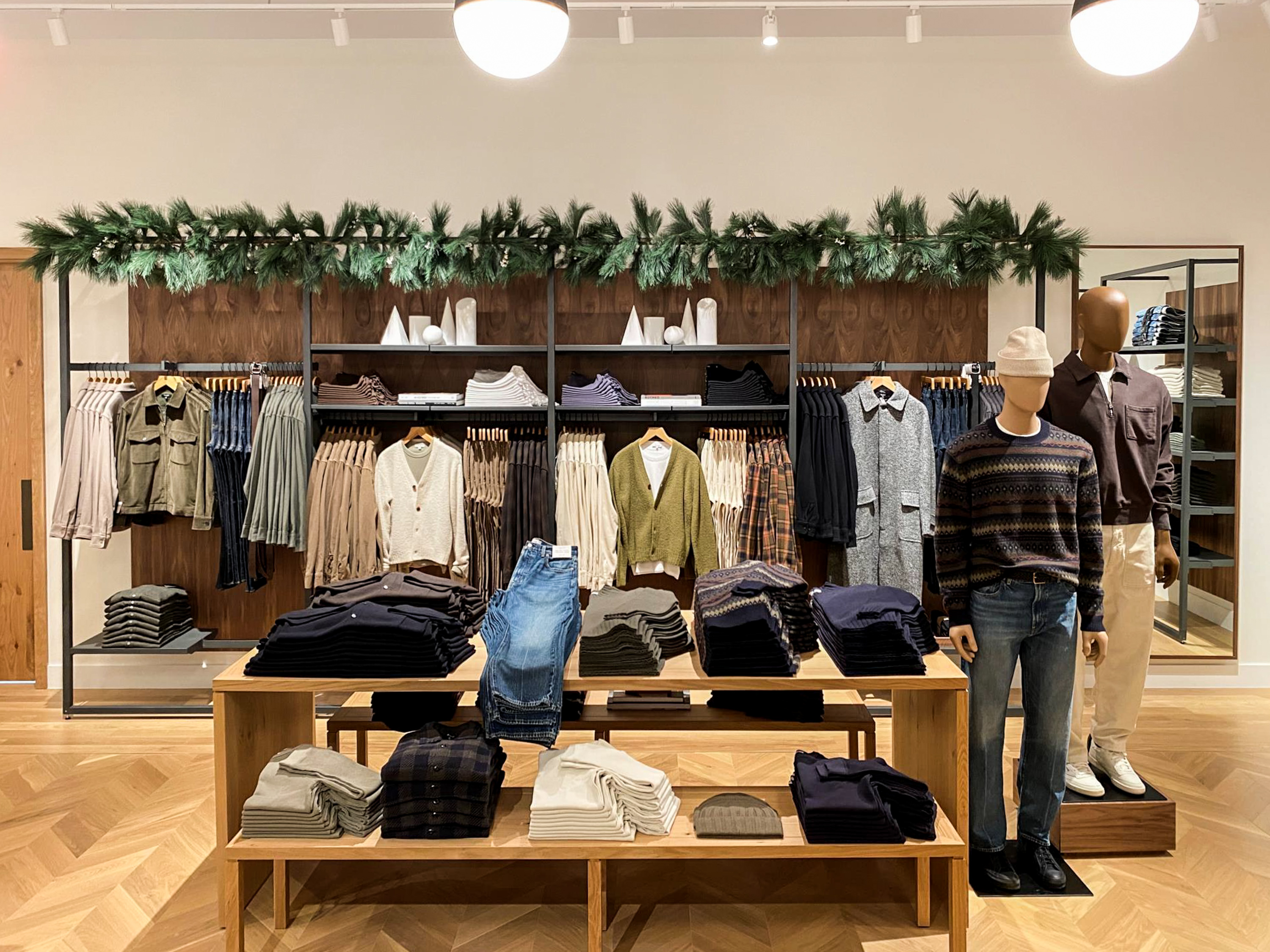 Premium hardwood flooring enhancing Madewell customer shopping experience