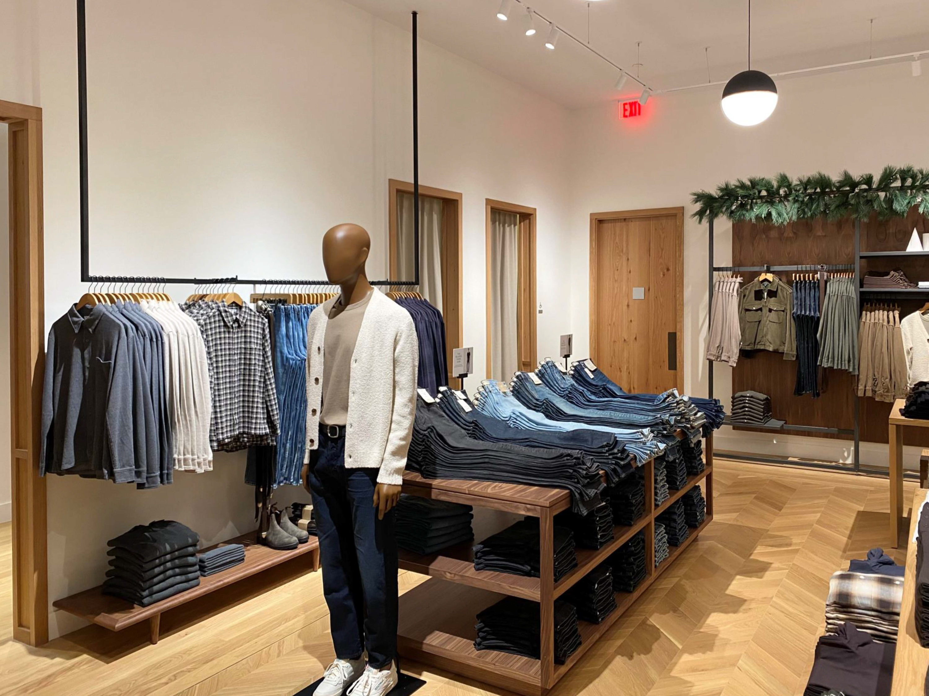 Architect-designed Madewell store featuring durable commercial hardwood floors