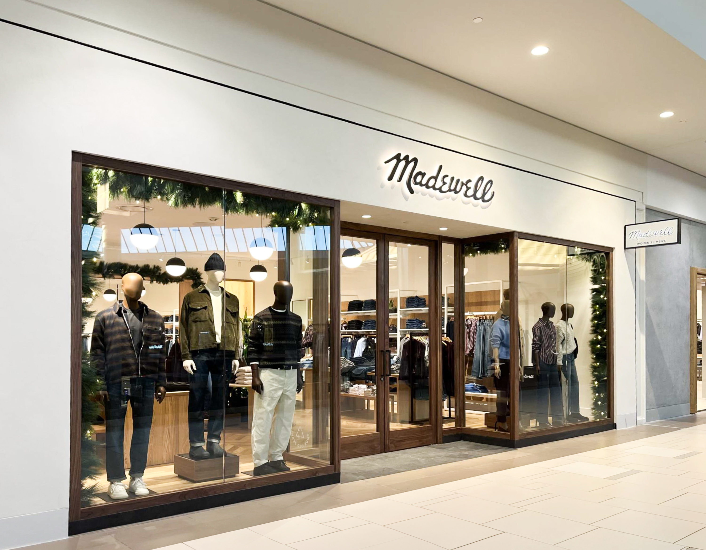 Luxury retail flooring installation detail at Madewell by PID Floors