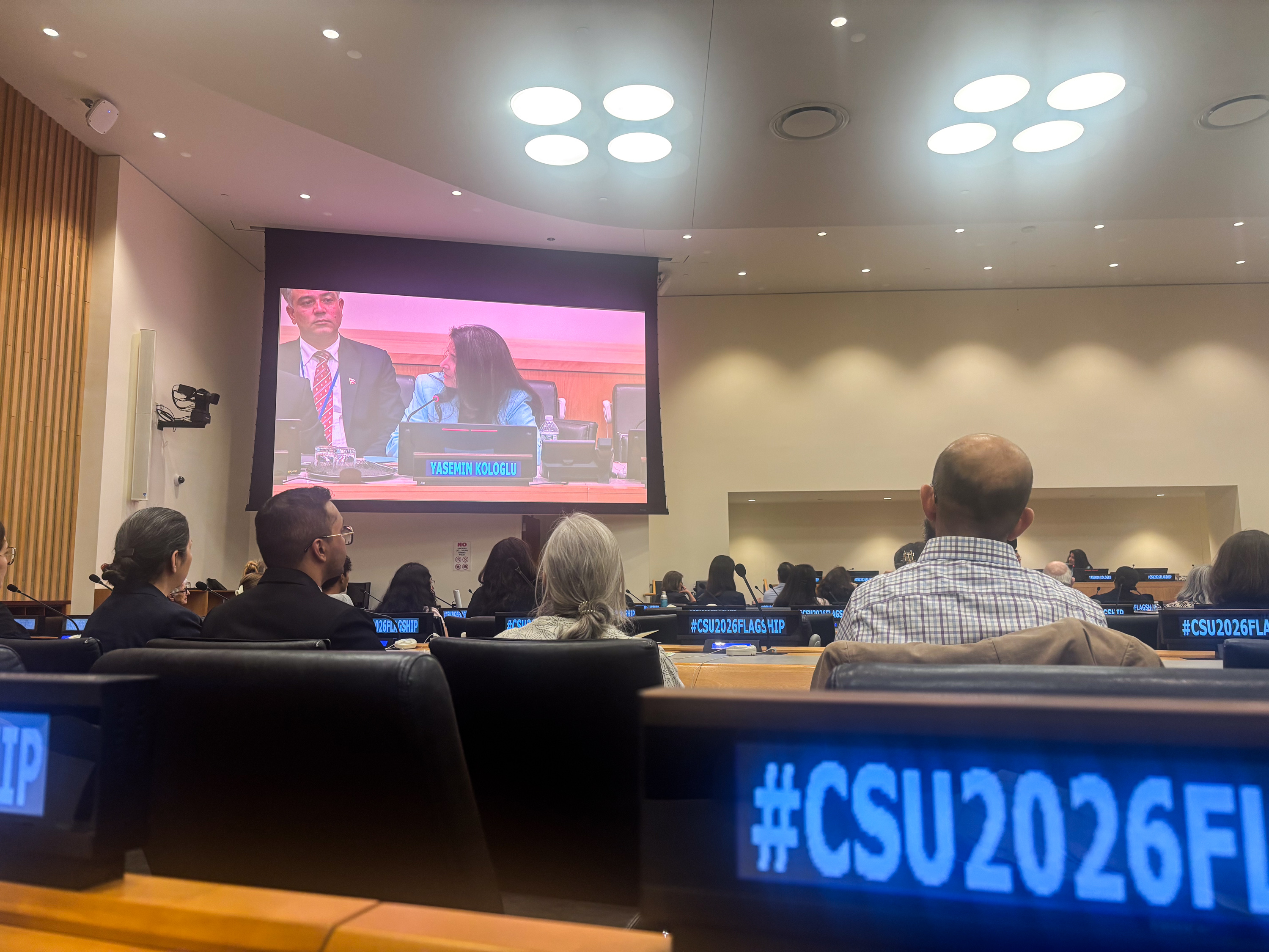 Panel discussion on regenerative design, sustainability, and resilient communities at the United Nations in New York