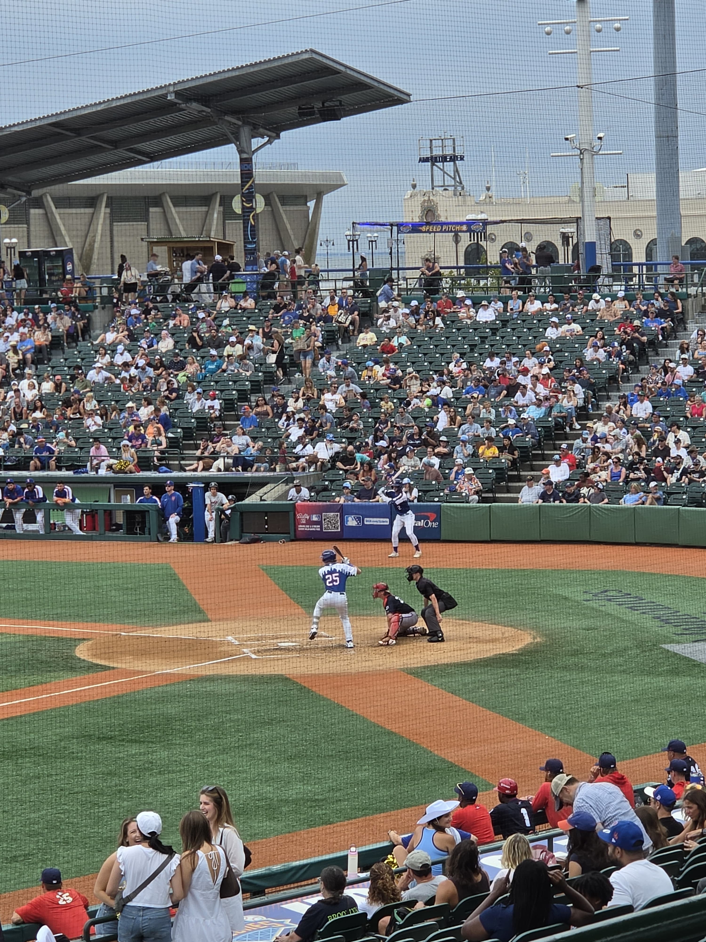 Architects, designers, and PID Floors attendees gathering at the Brooklyn Cyclones charity fundraiser event
