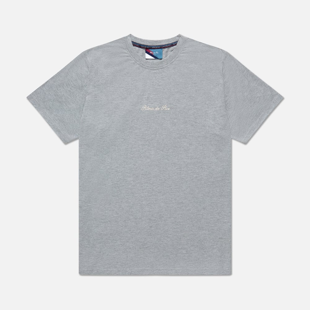 Grey Marl Embroidered T-Shirt