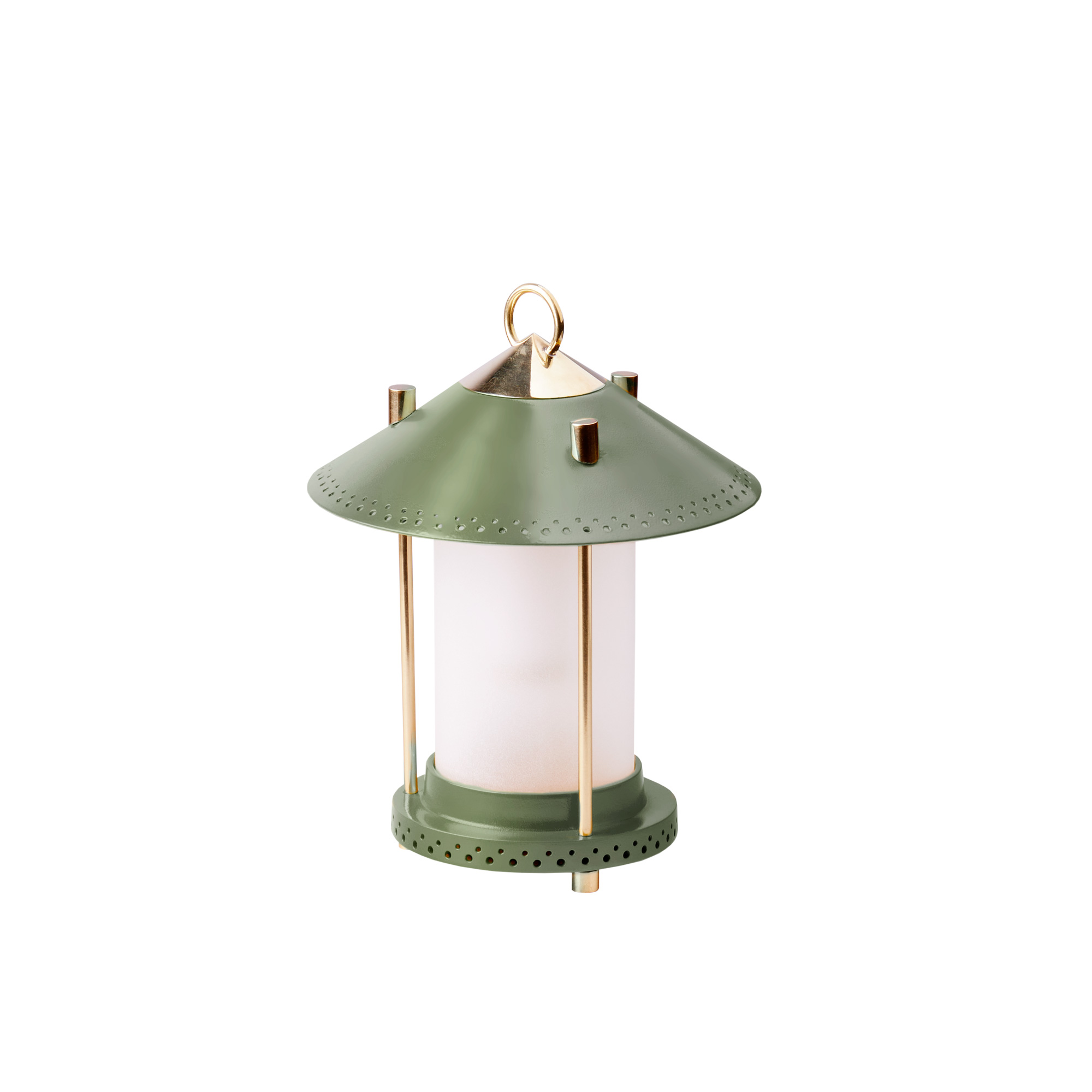 Smaller Stefan rechargeable lantern in Moss by the Novogratz