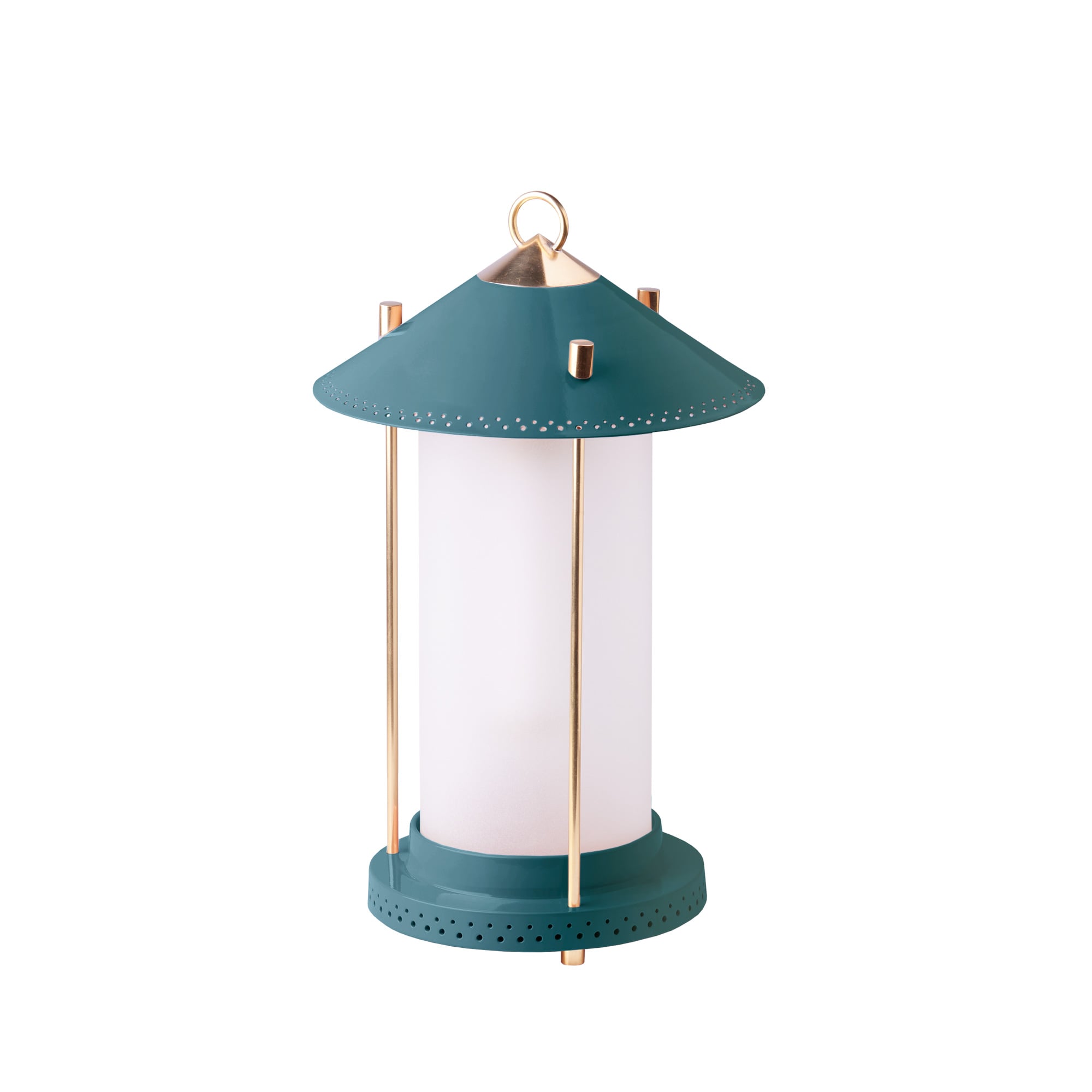 Medium Stefan rechargeable lantern in Denim by the Novogratz