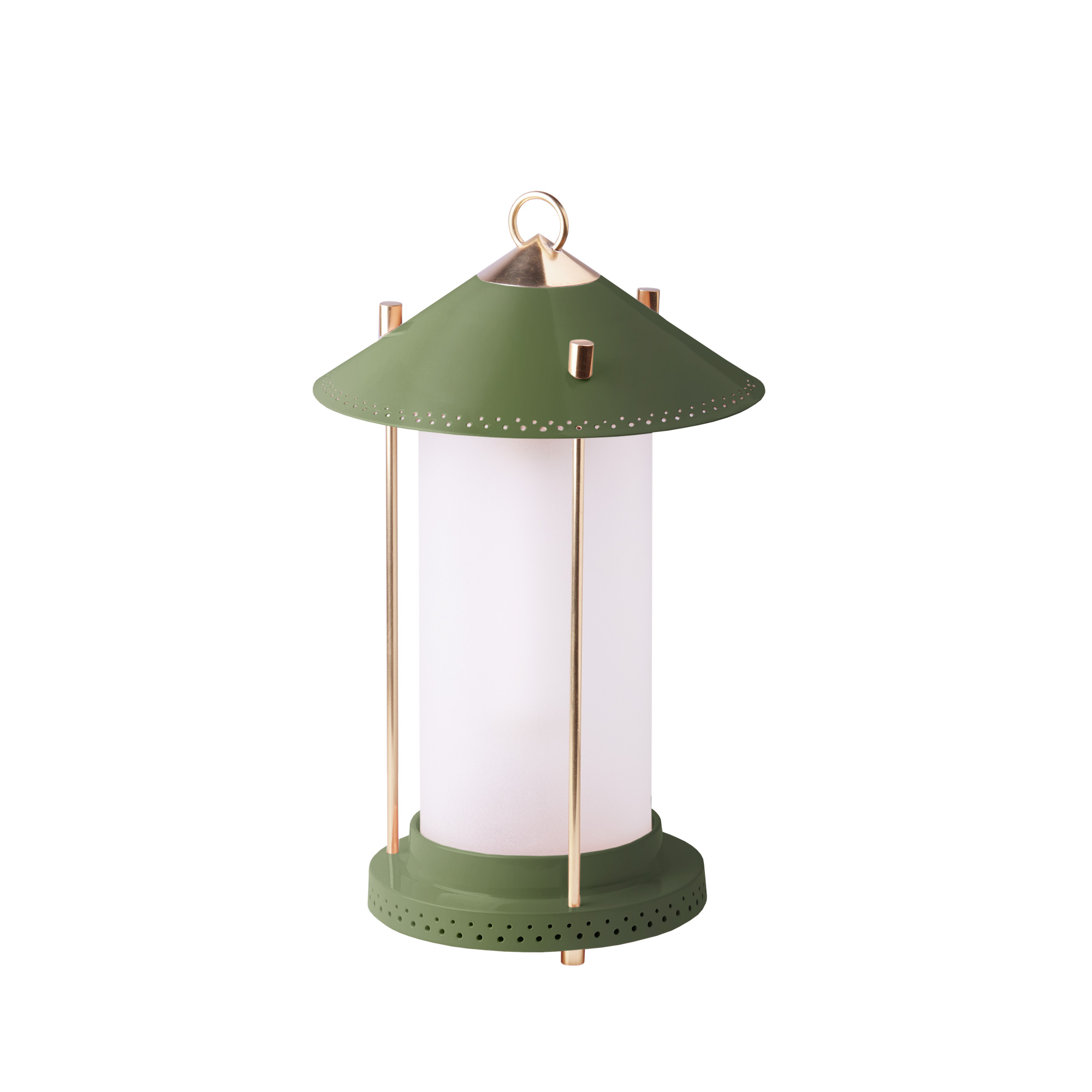 Medium Stefan rechargeable lantern in Moss by the Novogratz