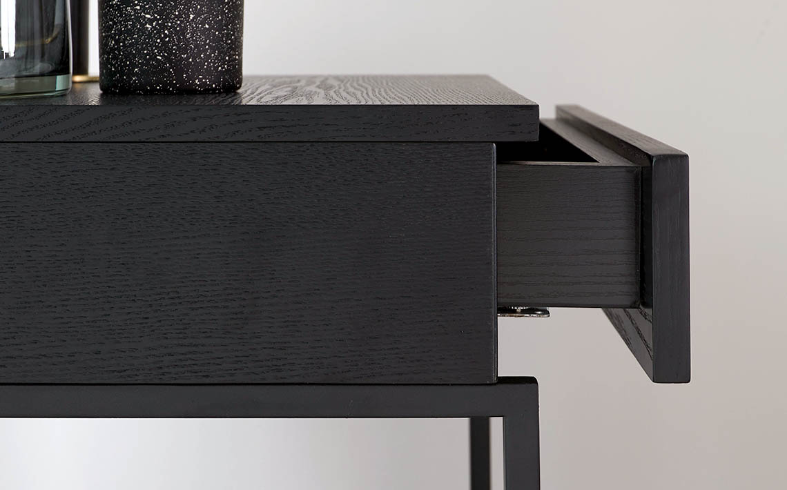 Odele Dark Wood Bedside Table bedroom furniture