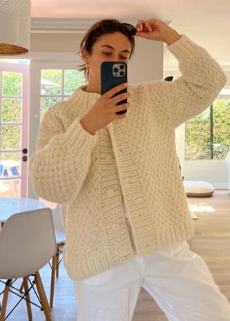 Bell Hand Knit Cardigan Caravelli Cream OZMA