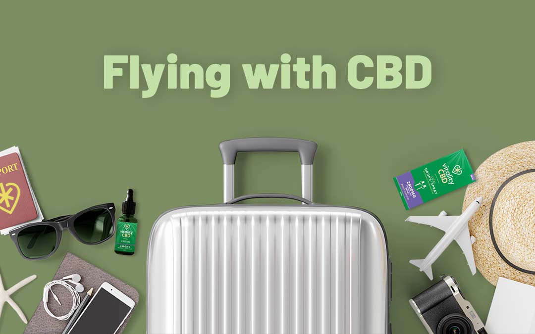 Flying with CBD with Suitcase and CBD oils.
