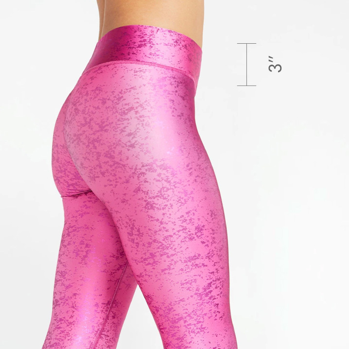 UpLift Leggings in Navy Rainbow Star Foil with Super-High Band