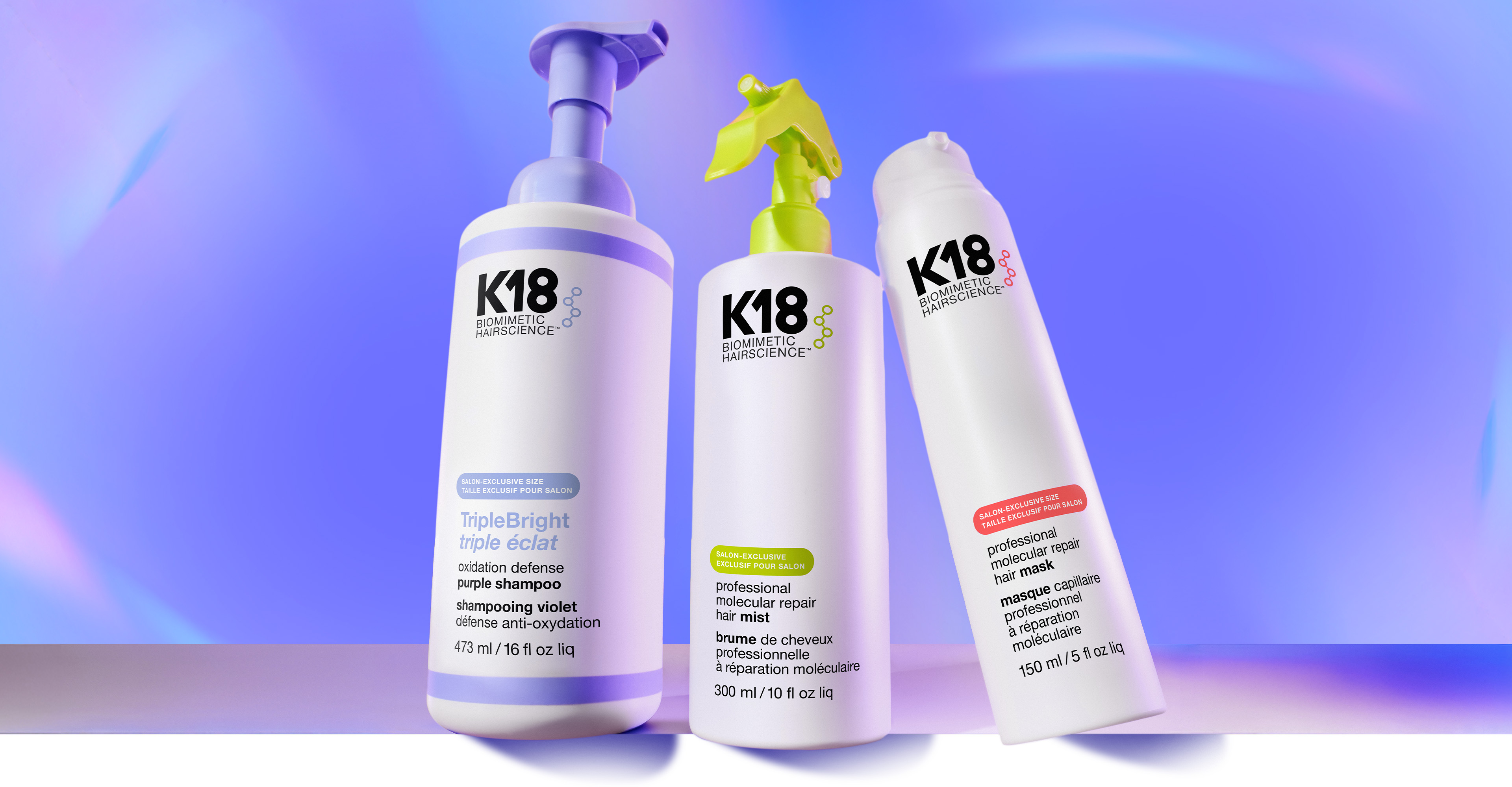 Cómo usar K18REPAIR™ + TripleBright Juntos