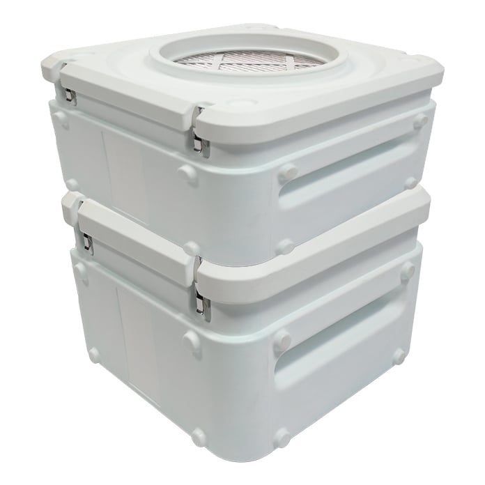 QuFresh AS1000WHT stacks vertically or horizontally with it's space-saving design.