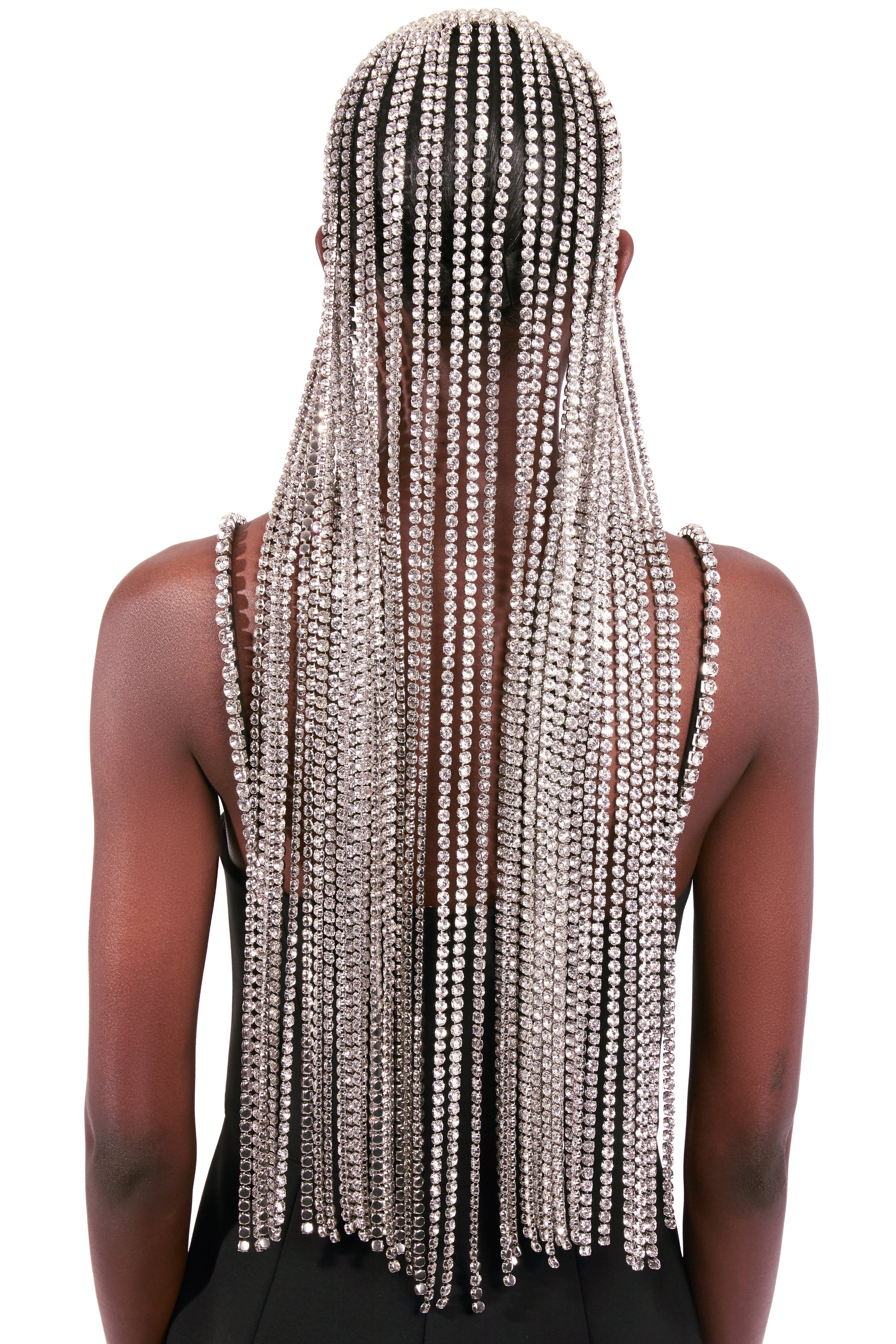 Long Crystal Hairpiece