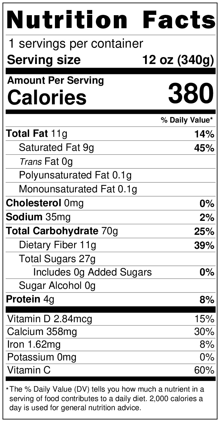Nutritional Facts