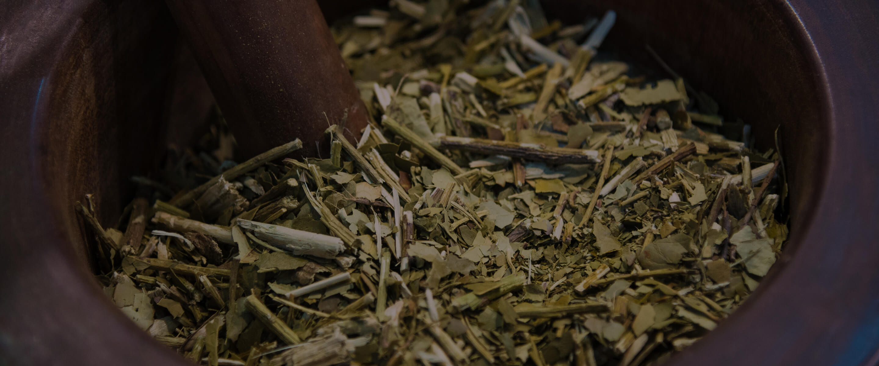 Dry maté leaves tea in a gourd