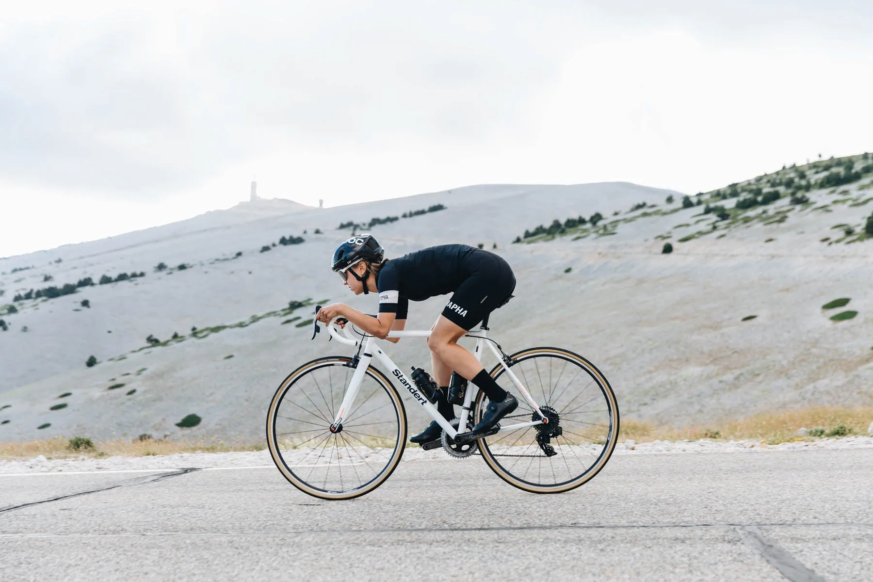 Anja at Mont Ventoux Climb