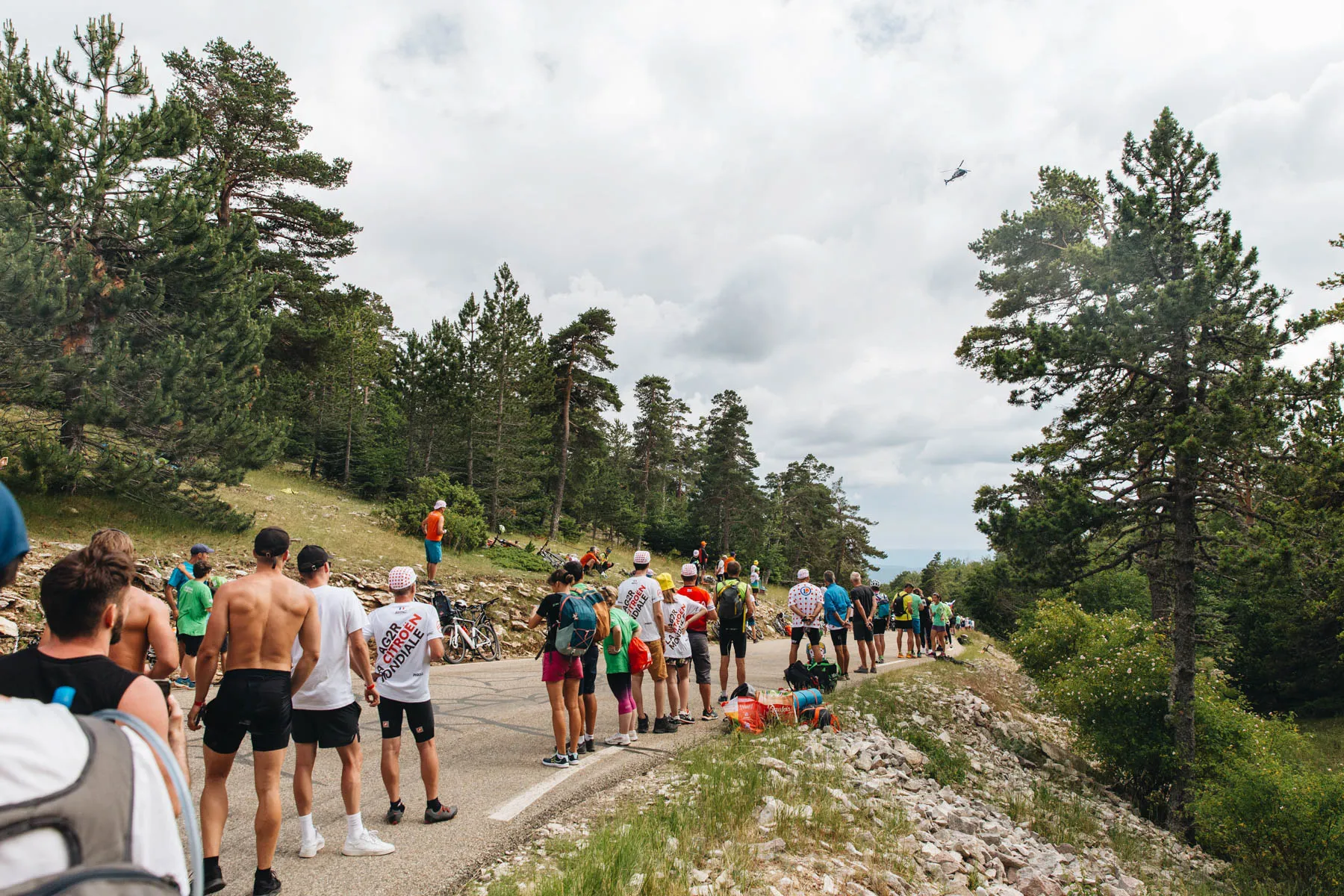 Cycling Mont Ventoux - Tour de France Fans