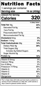 Nutritional Facts