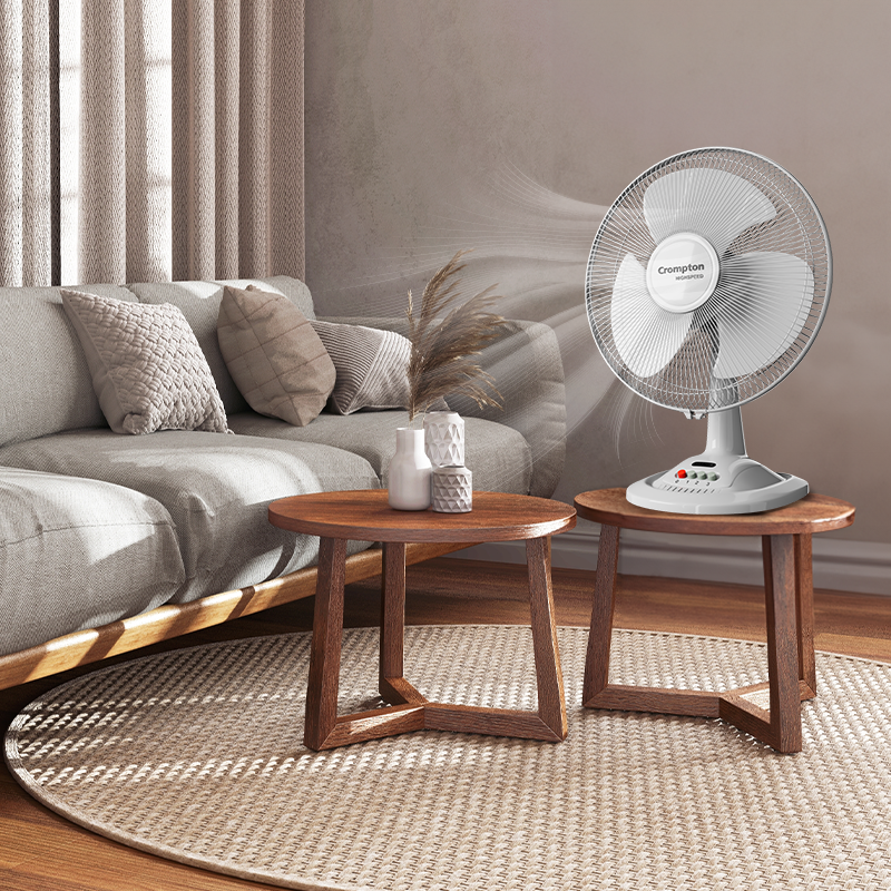 table fan watts per hour