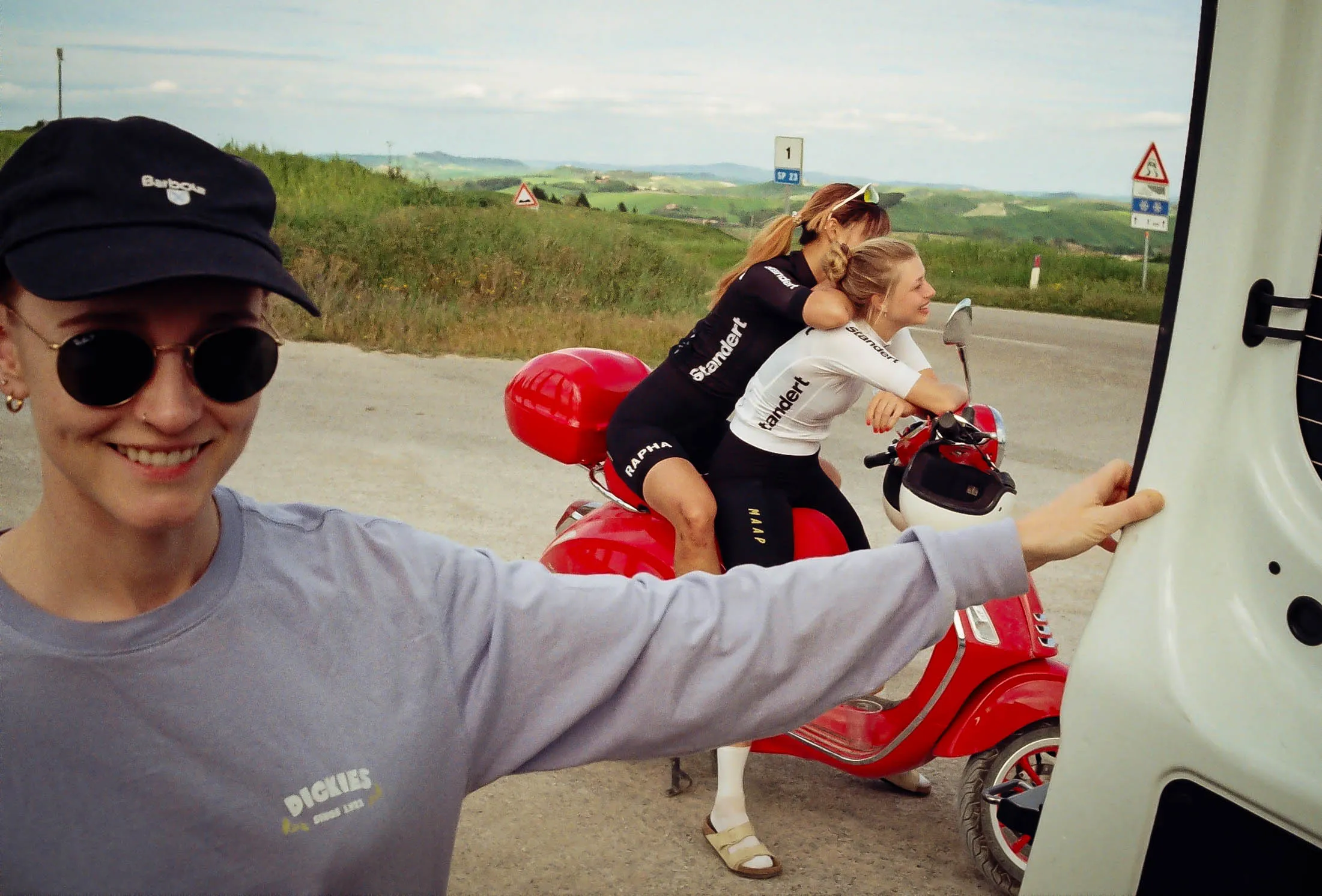 Riding Vespa for Video Shooting