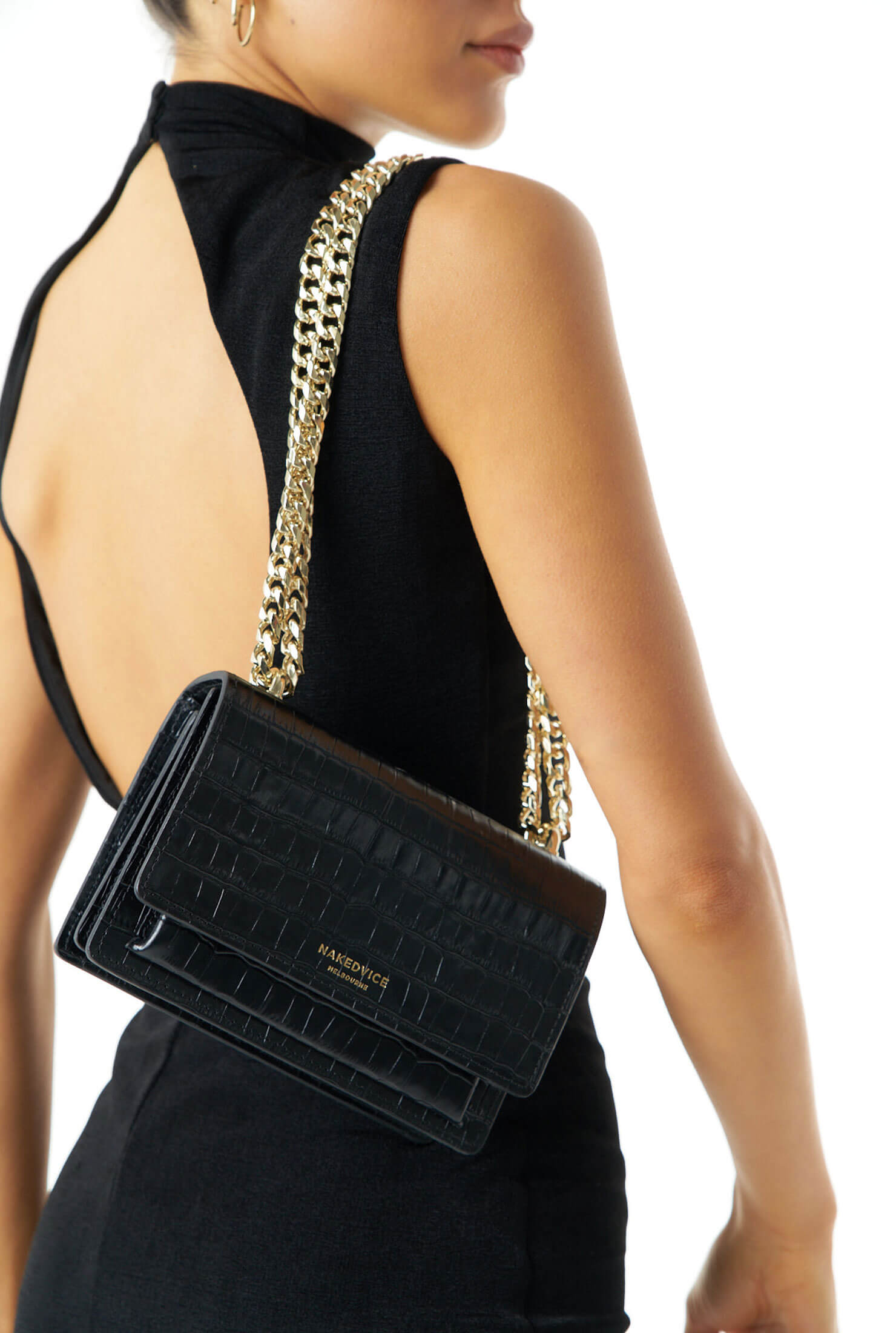 THE REGIS GOLD CROC EMBOSSED