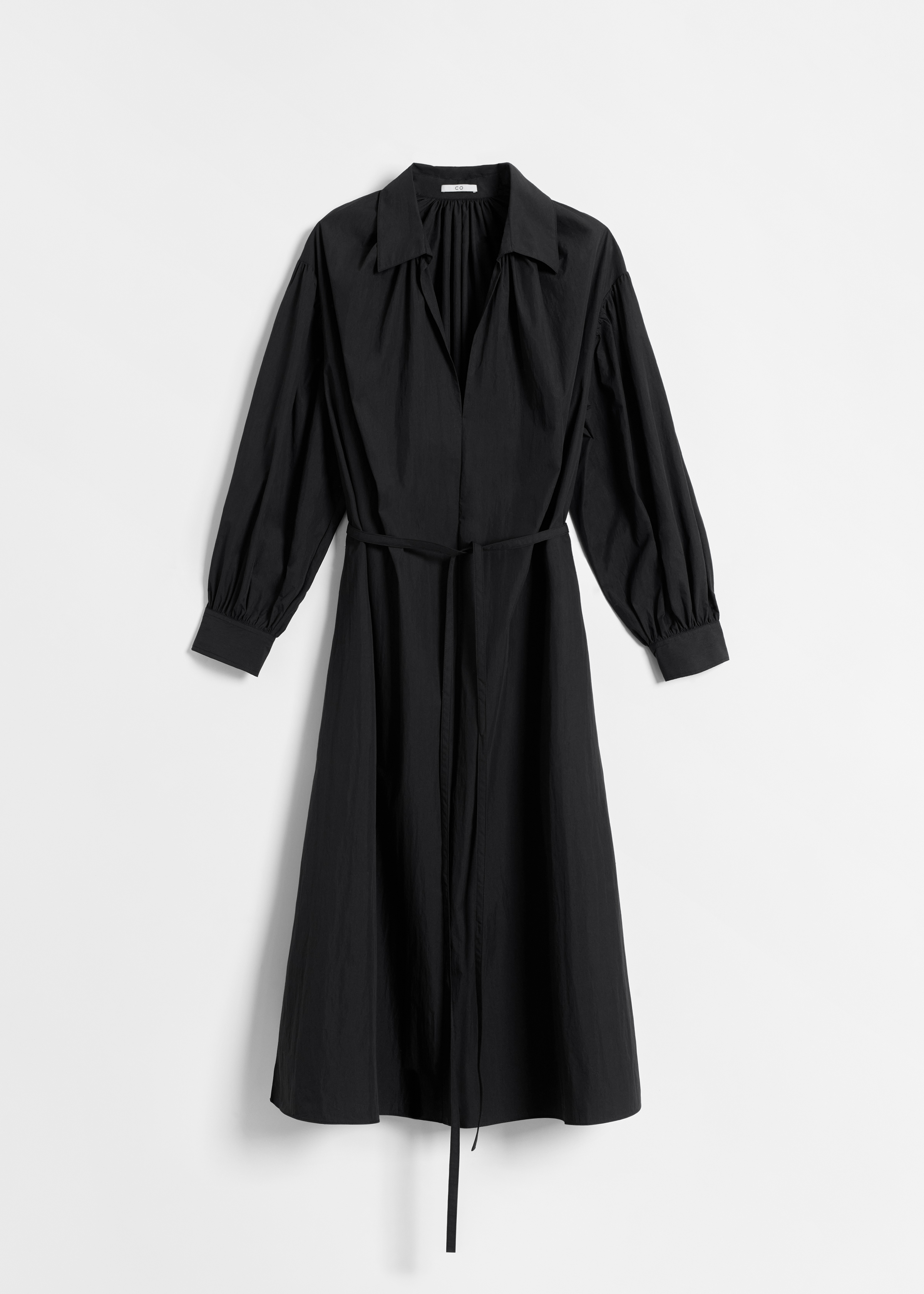 black v neck dress long sleeve