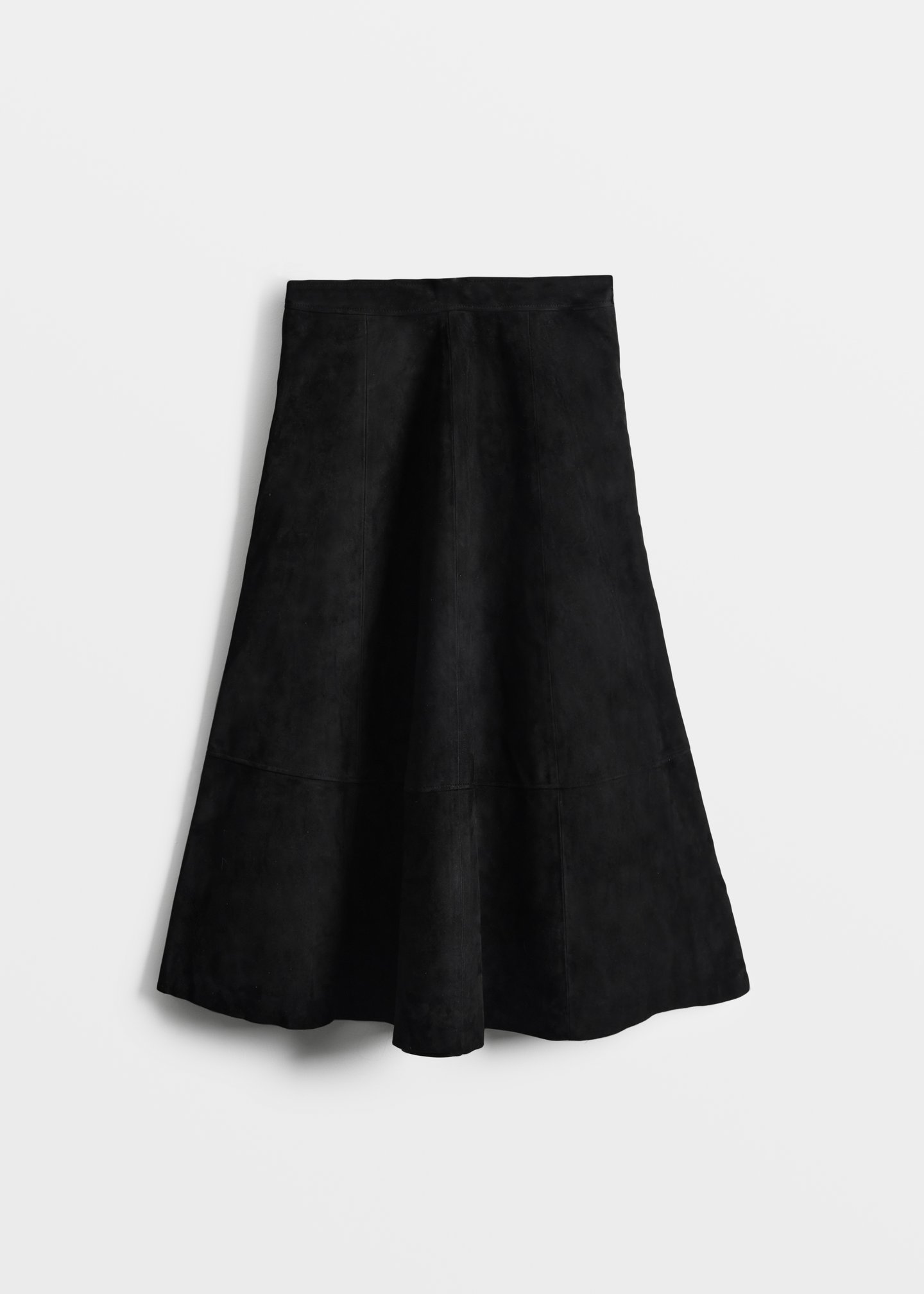 Full Skirt in Suede - Black - CO