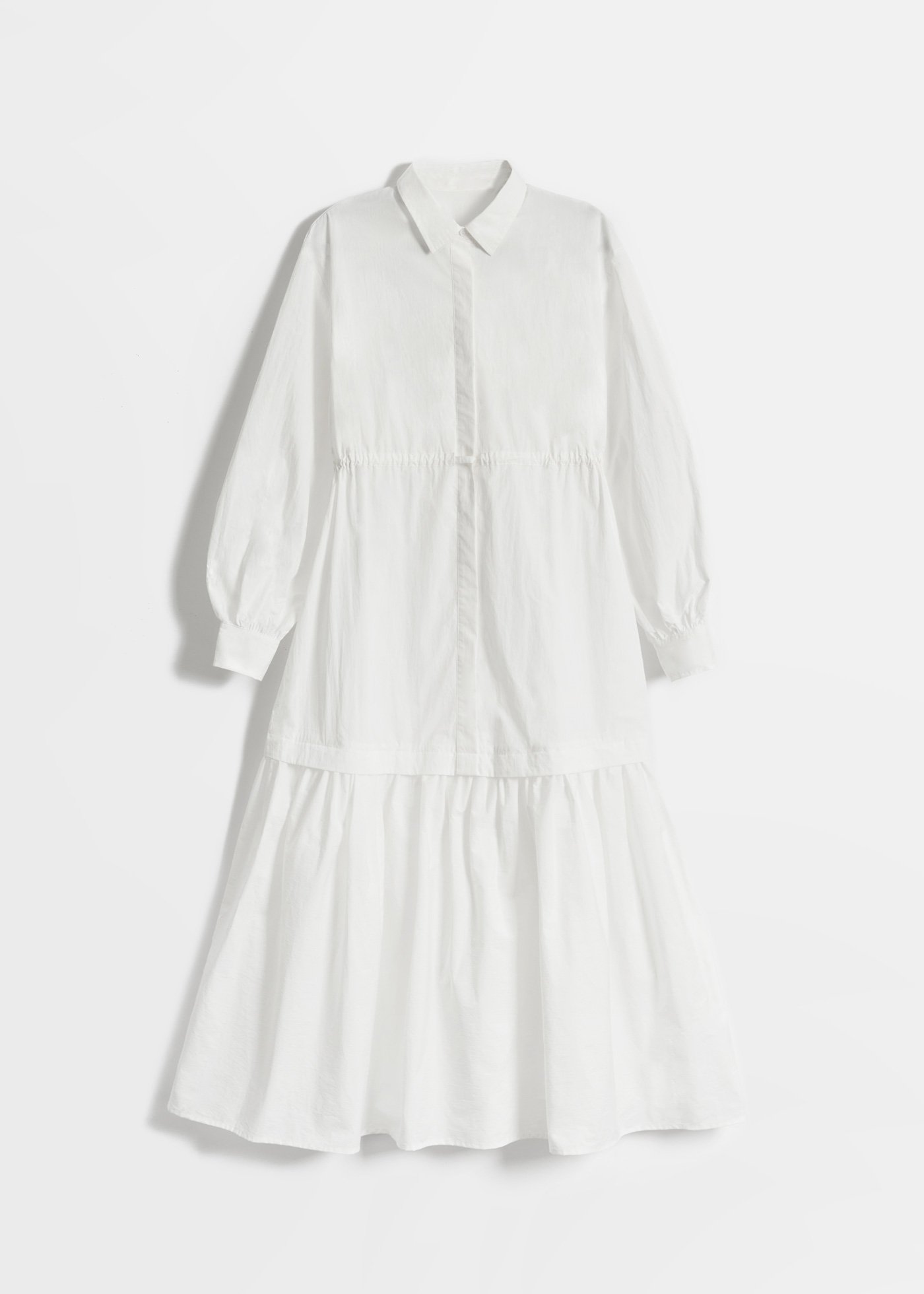 CO - Long Sleeve Tiered Dress - White