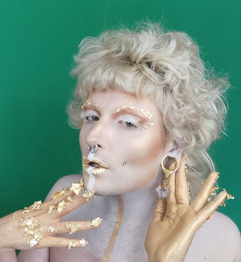  Clear Quartz & Gold Sattel -Ohrgewichte (Paar)