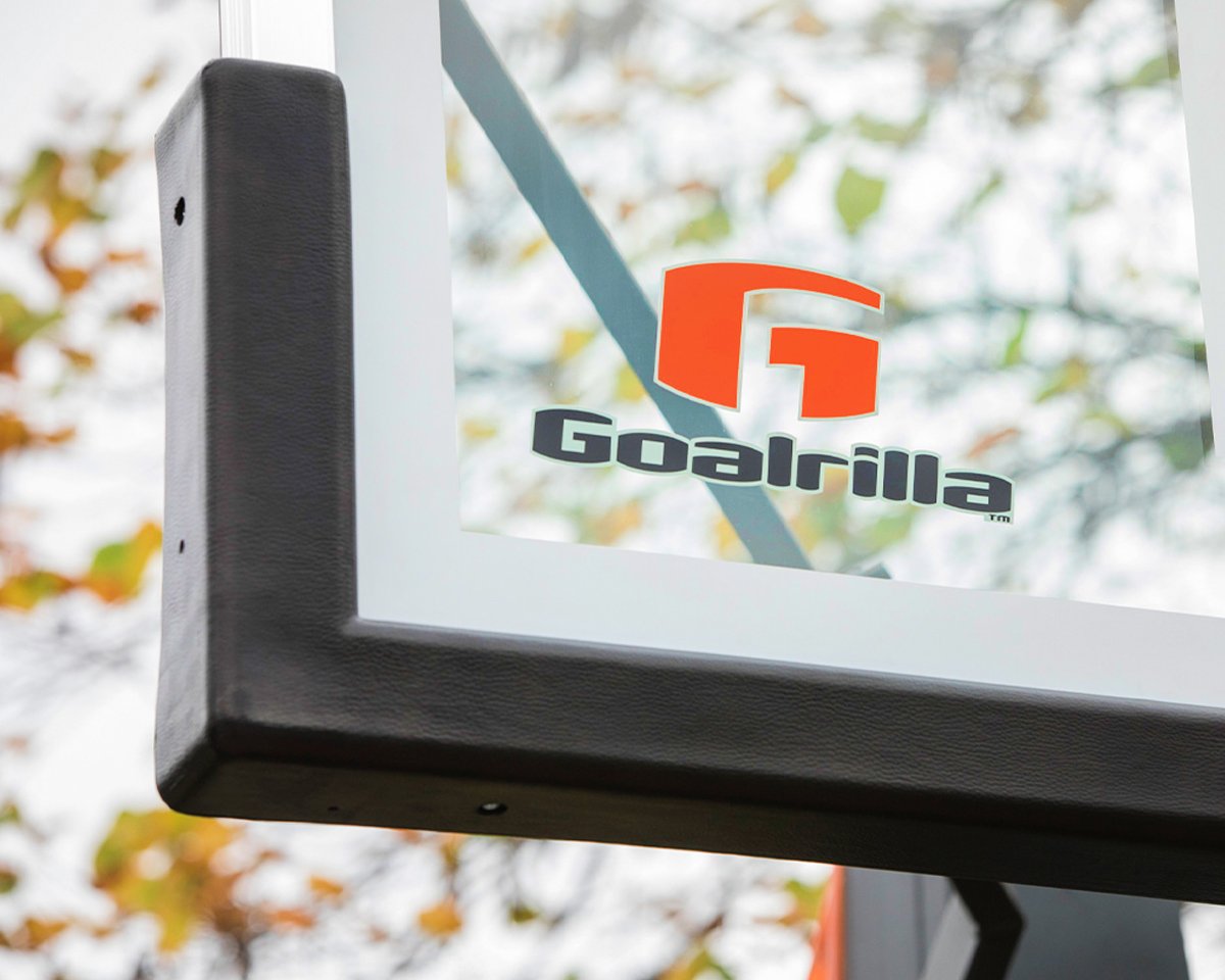 Goalrilla basketball backboard with backboard pads