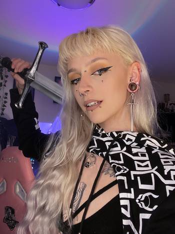 Silver Sword Screwback Stainless Steel Dangle Ear Tunnels