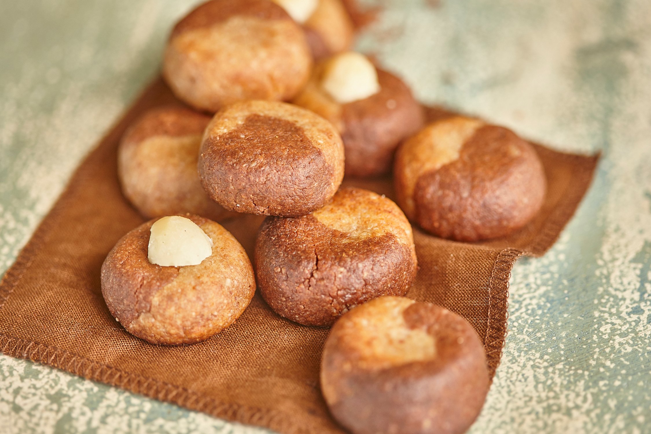 Three ingredient fudgy macadamia cookies