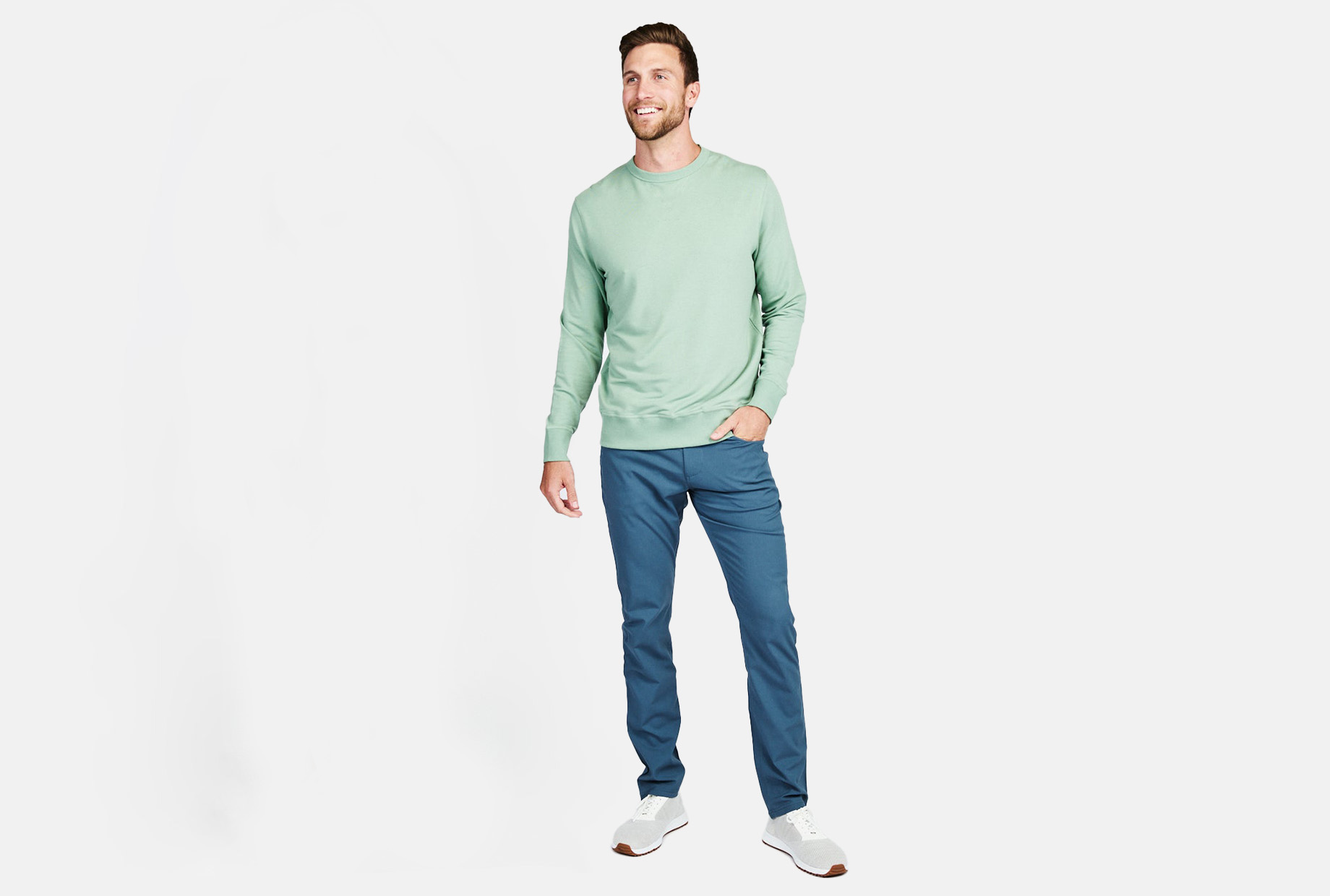 men's french terry varsity sweatshirt