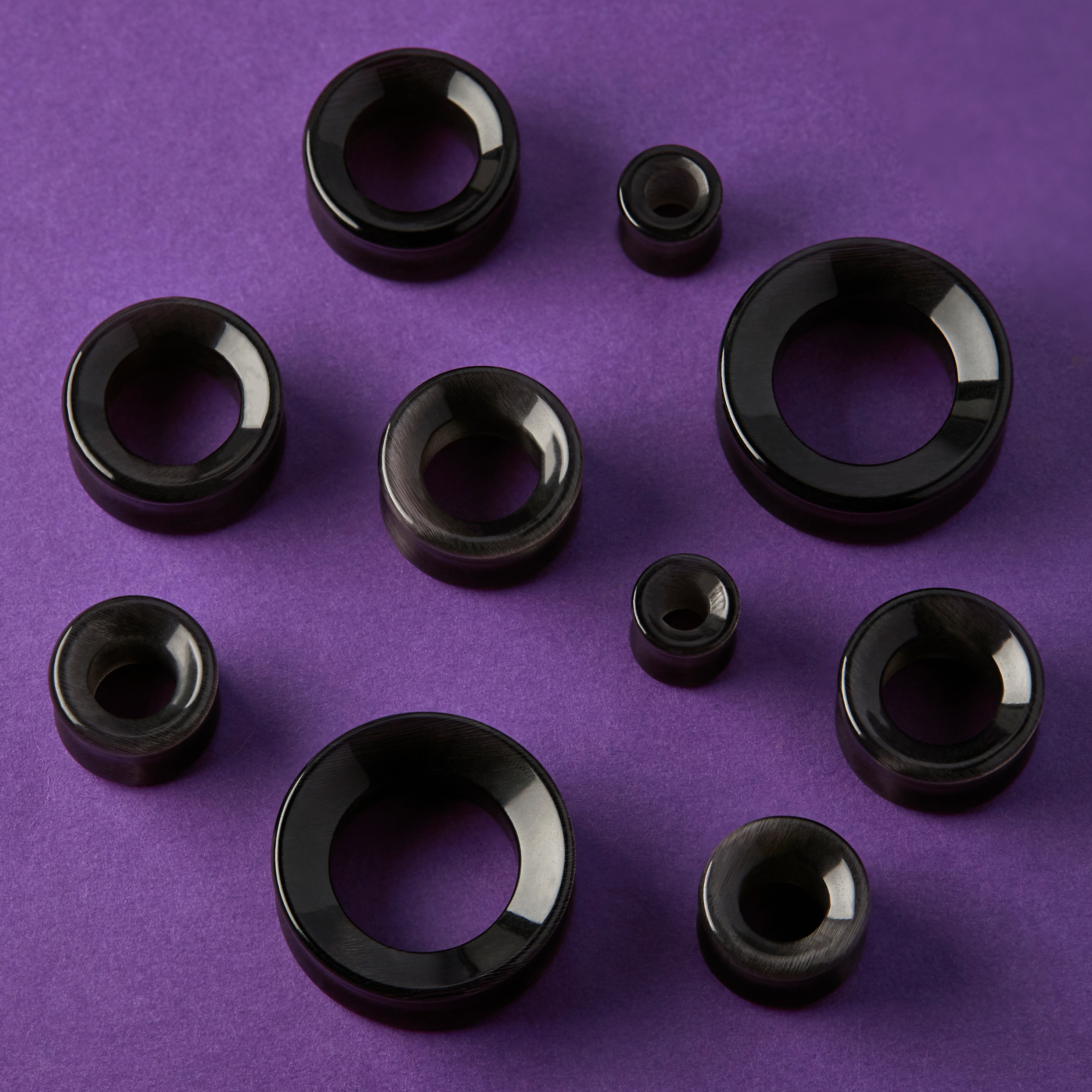 Alternative  Black Cats Eye Glass Ear Tunnel