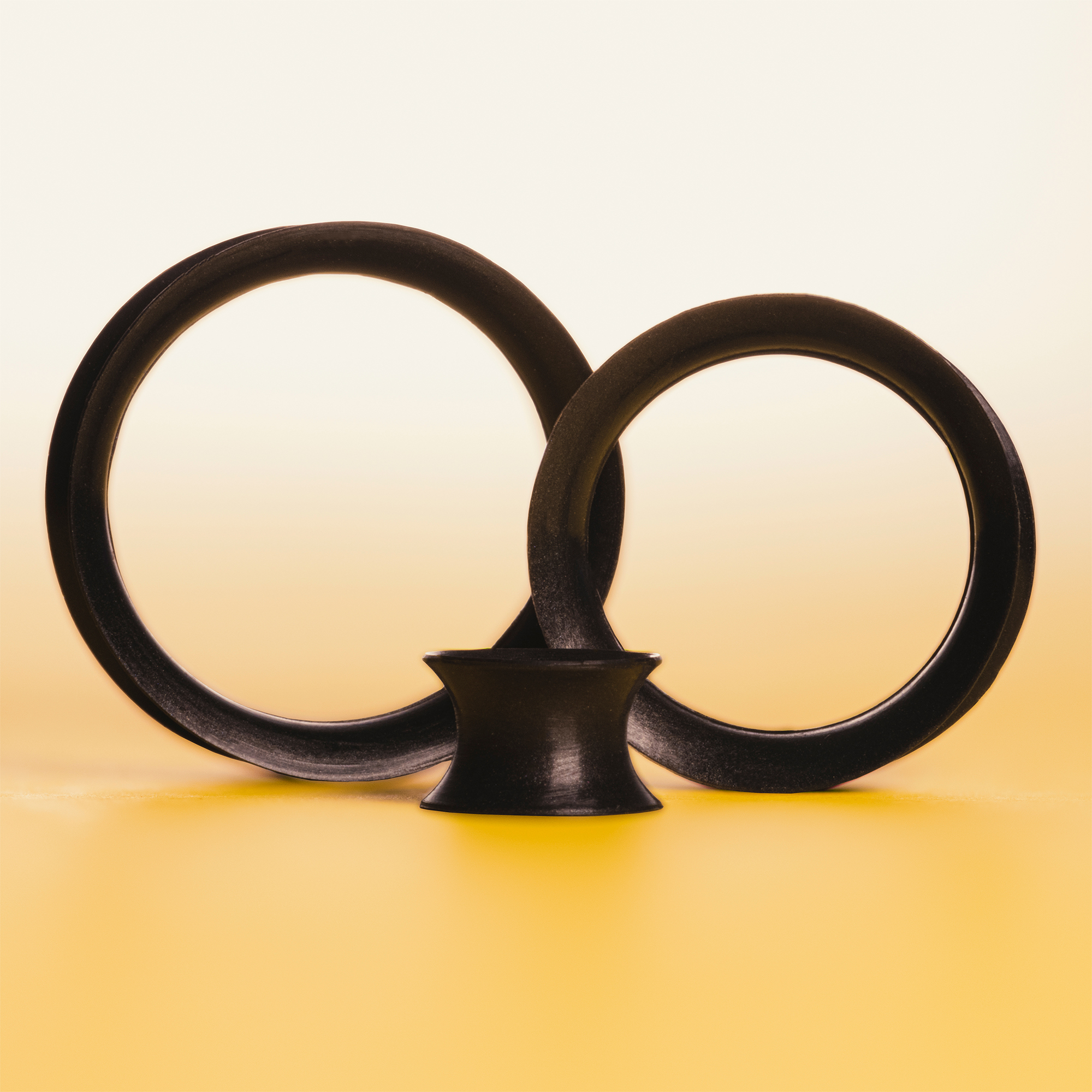 cool  Black Eyelet Silicone Ear Tunnel
