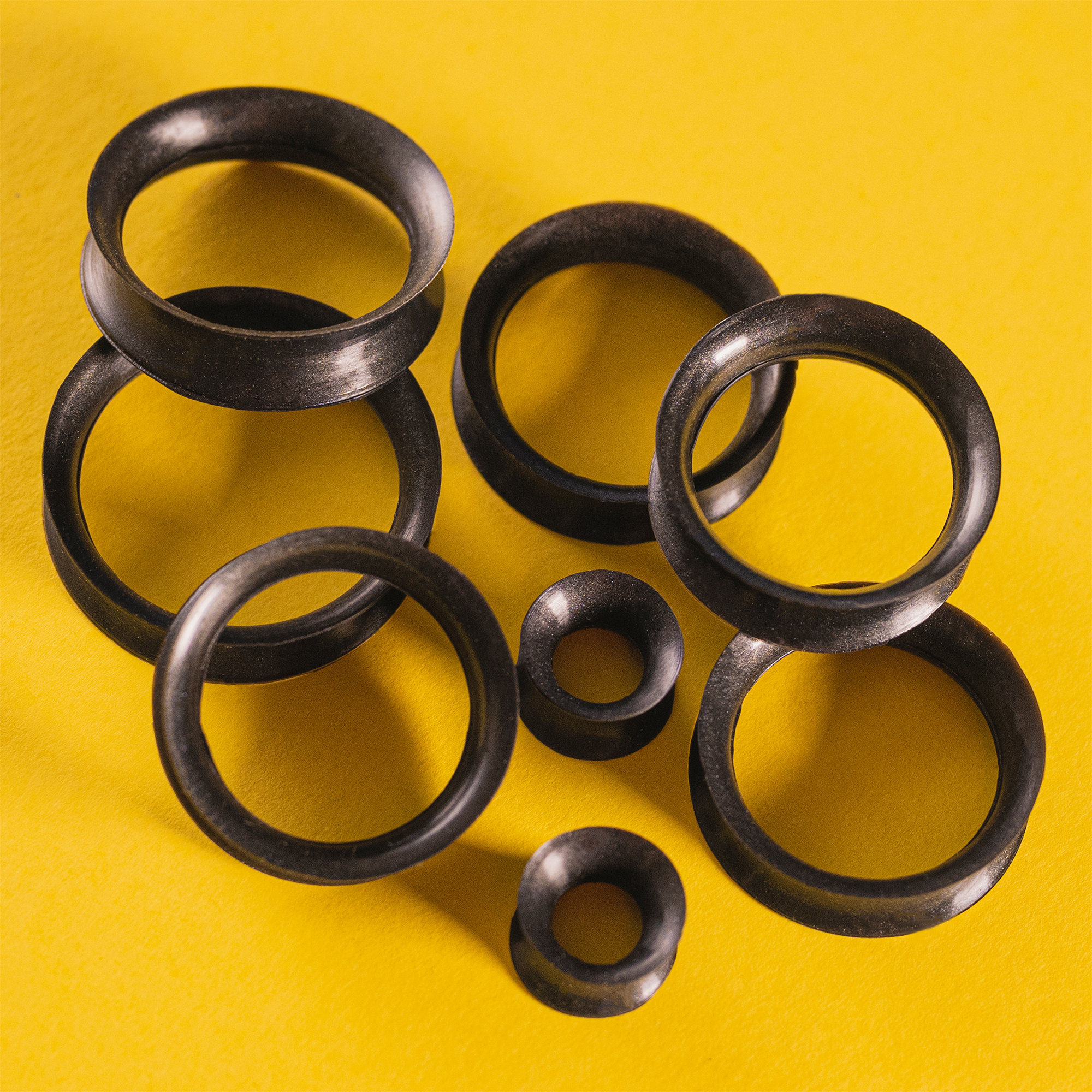Alternative  Black Eyelet Silicone Ear Tunnel