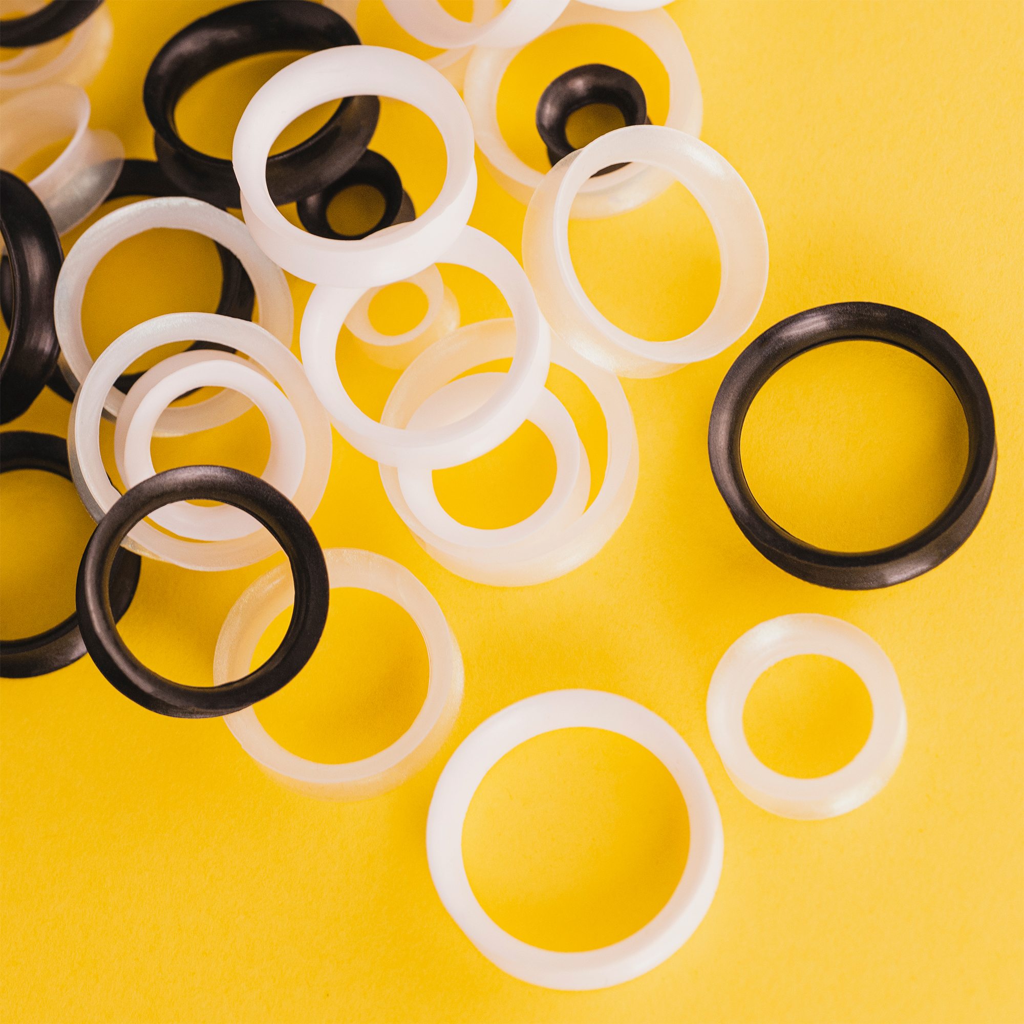 Unique  Black Eyelet Silicone Ear Tunnel