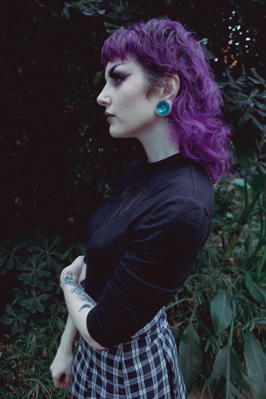 Emo  Green Cats Eye Glass Plug Stretched Ears Jewellery / Gauge
