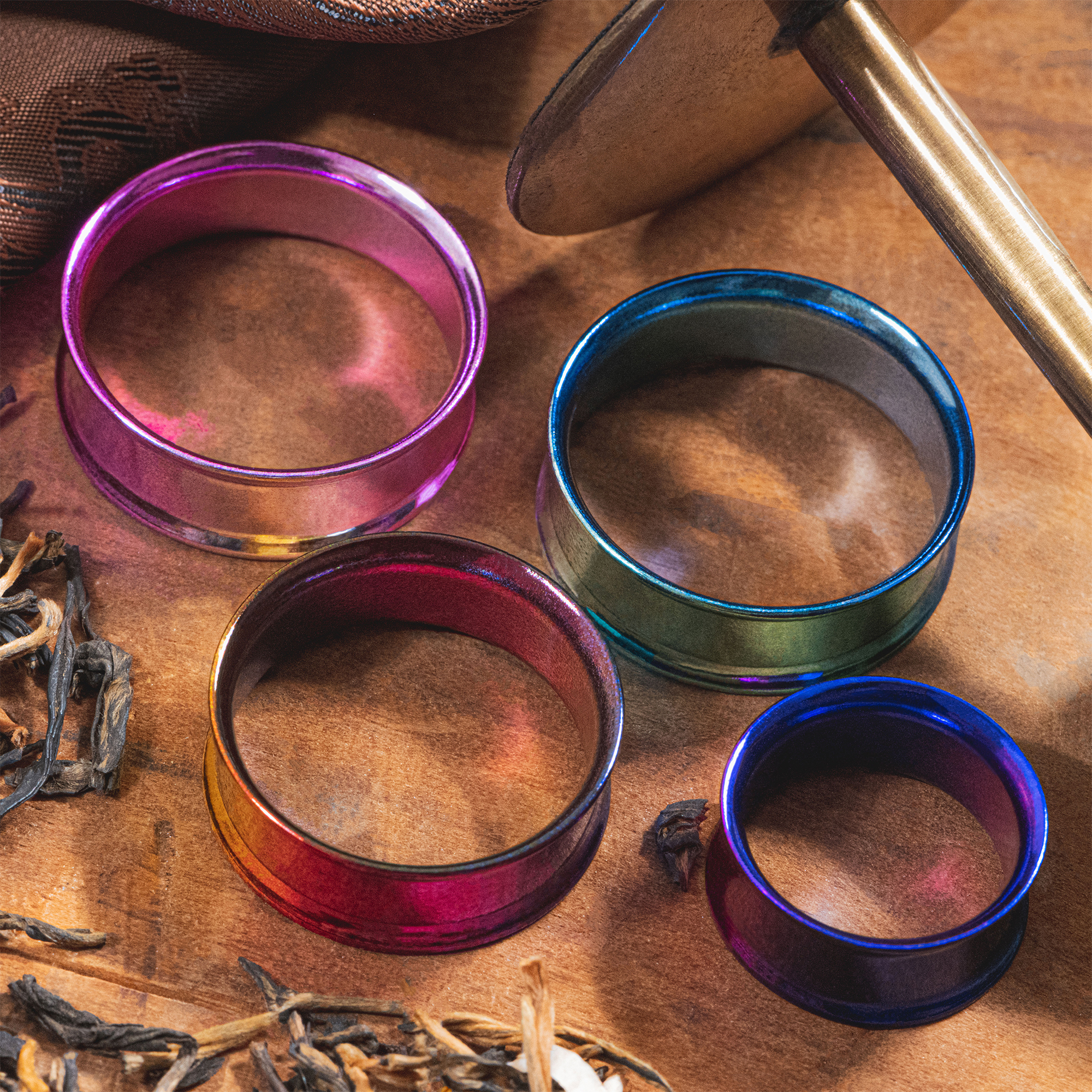 amazing nice  Anodised Pink Acrylic Double Flared Tunnel / Plug / Gauge