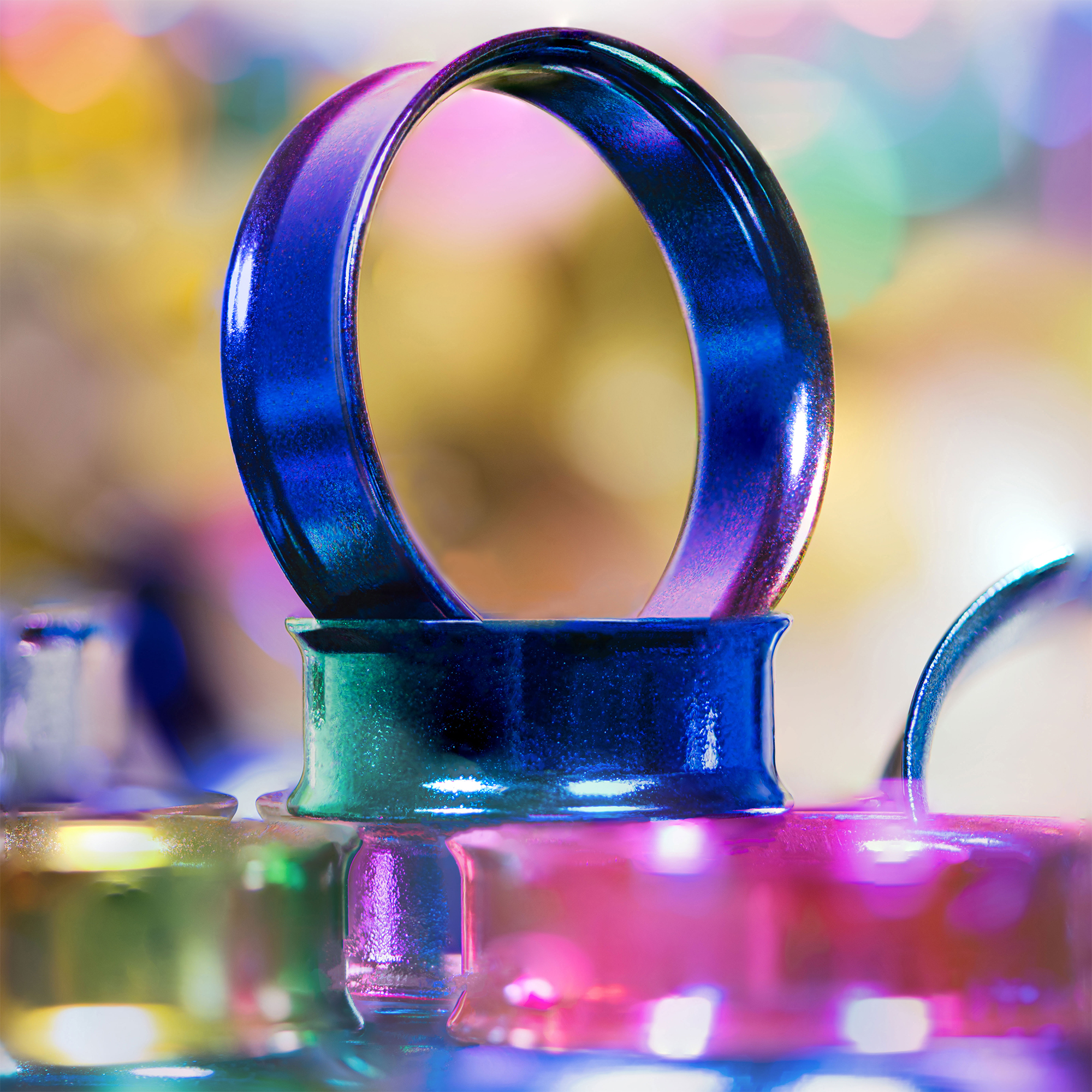 pretty  Anodised Purple Acrylic Double Flared Tunnel / Plug / Gauge