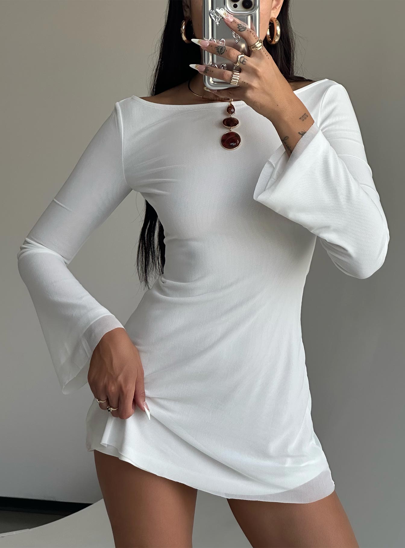 Cinematic Sequin Backless Mini Dress Black
